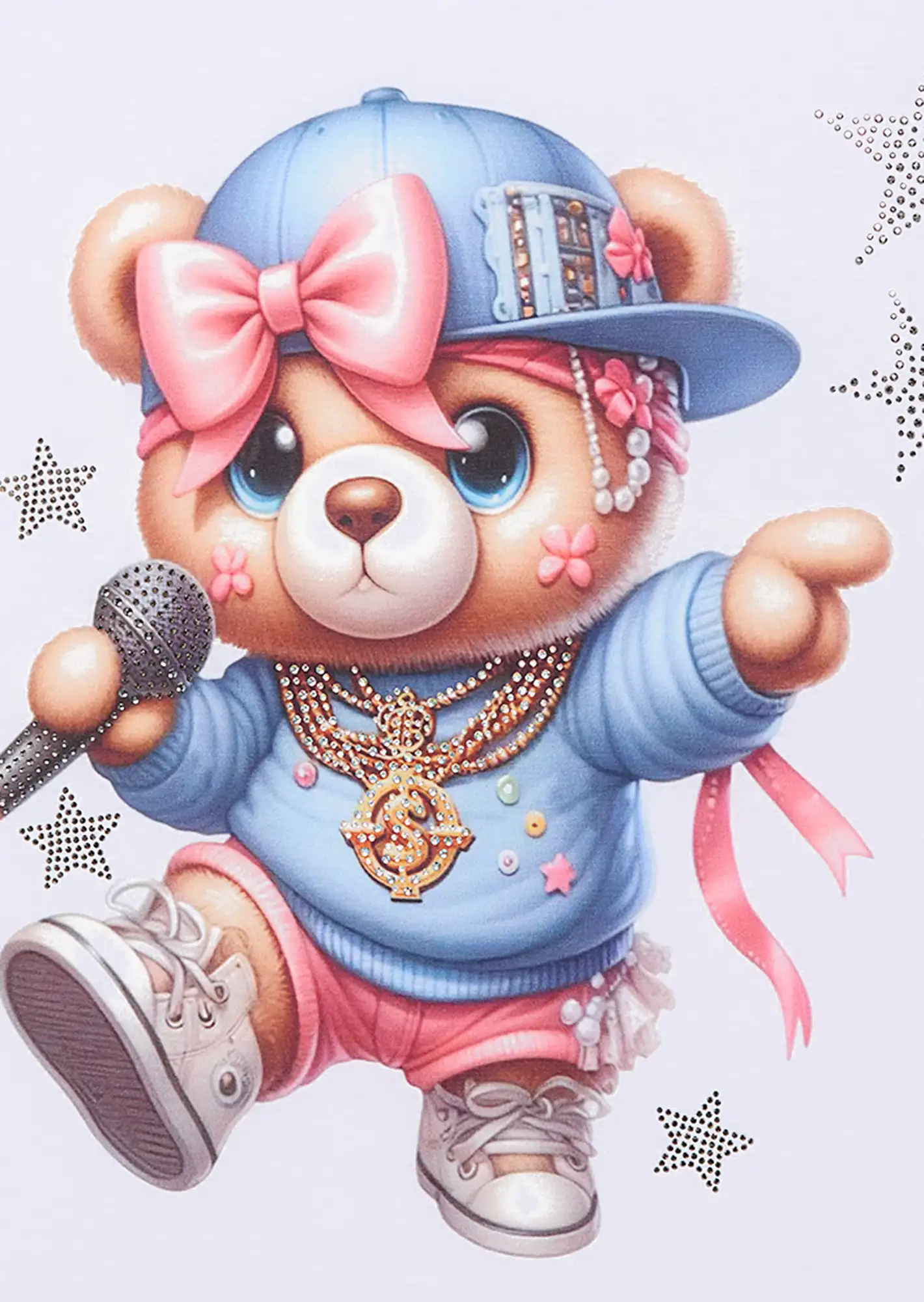 Shirt 'Star Bear', weiß