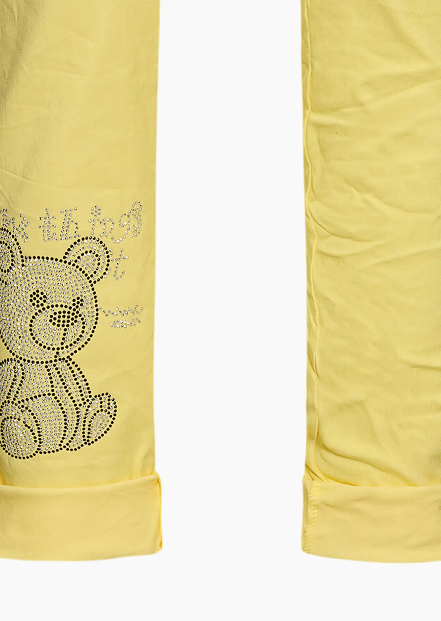Joggpants 'Glitzer-Teddy', butter yellow