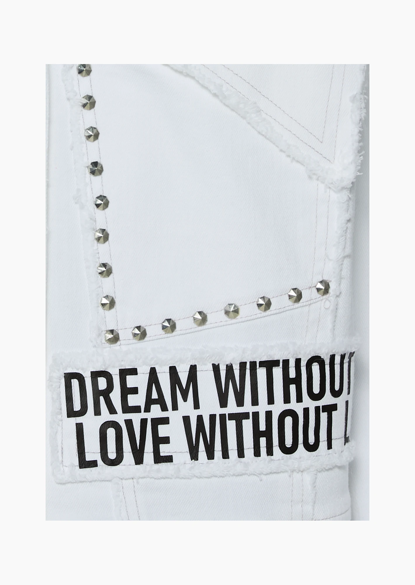 Jeansjacke 'No regrets', weiß