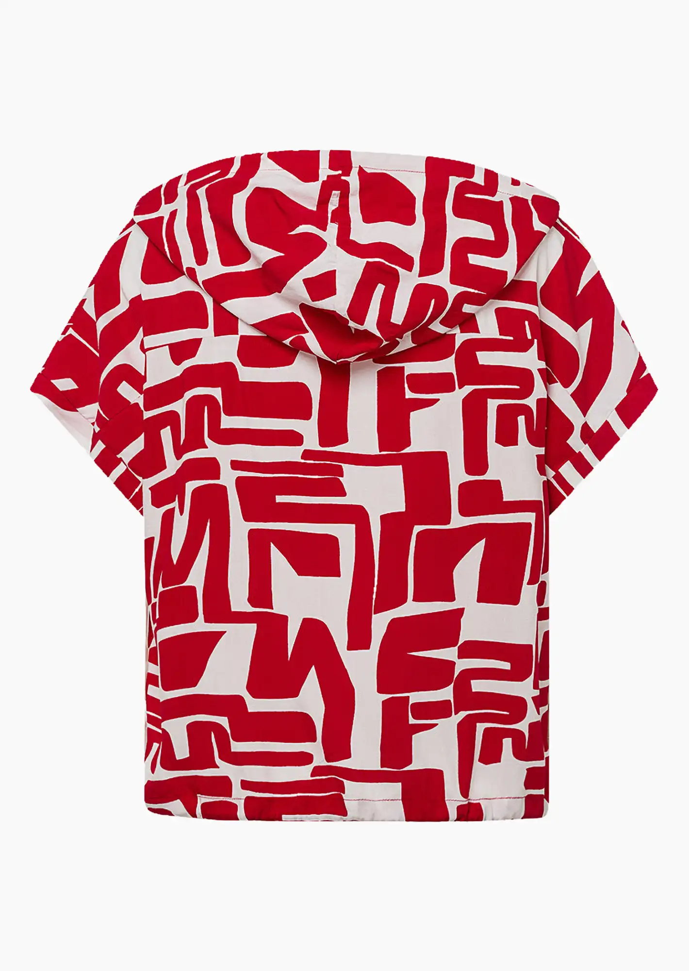 Bluse im Alloverprint, red-offwhite