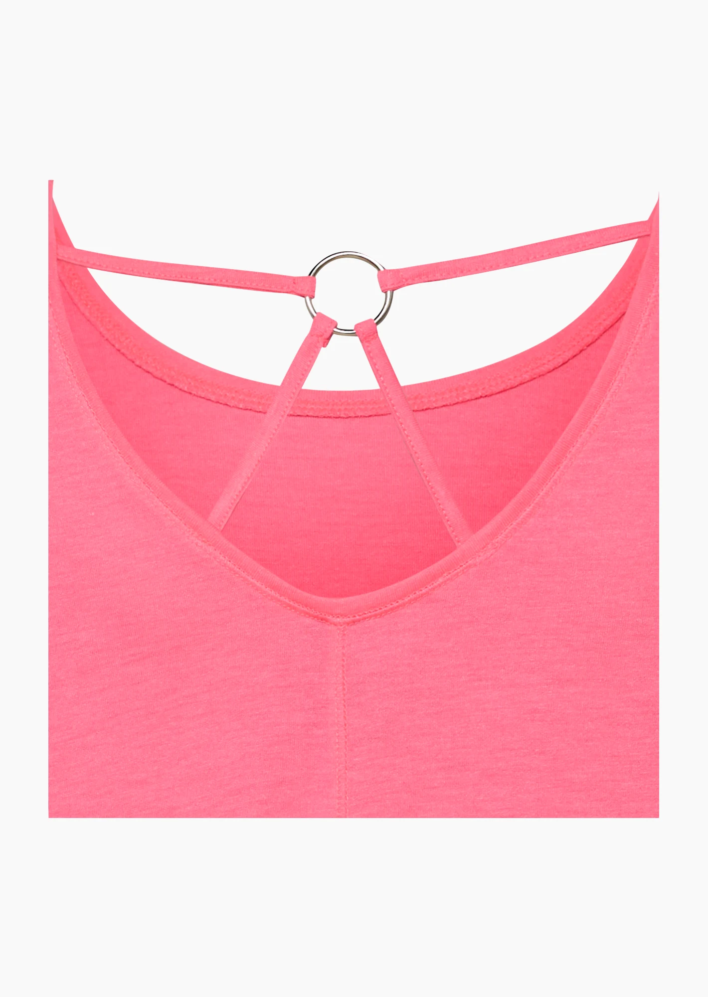 Shirt mit dekorativem Nacken, neon lobster