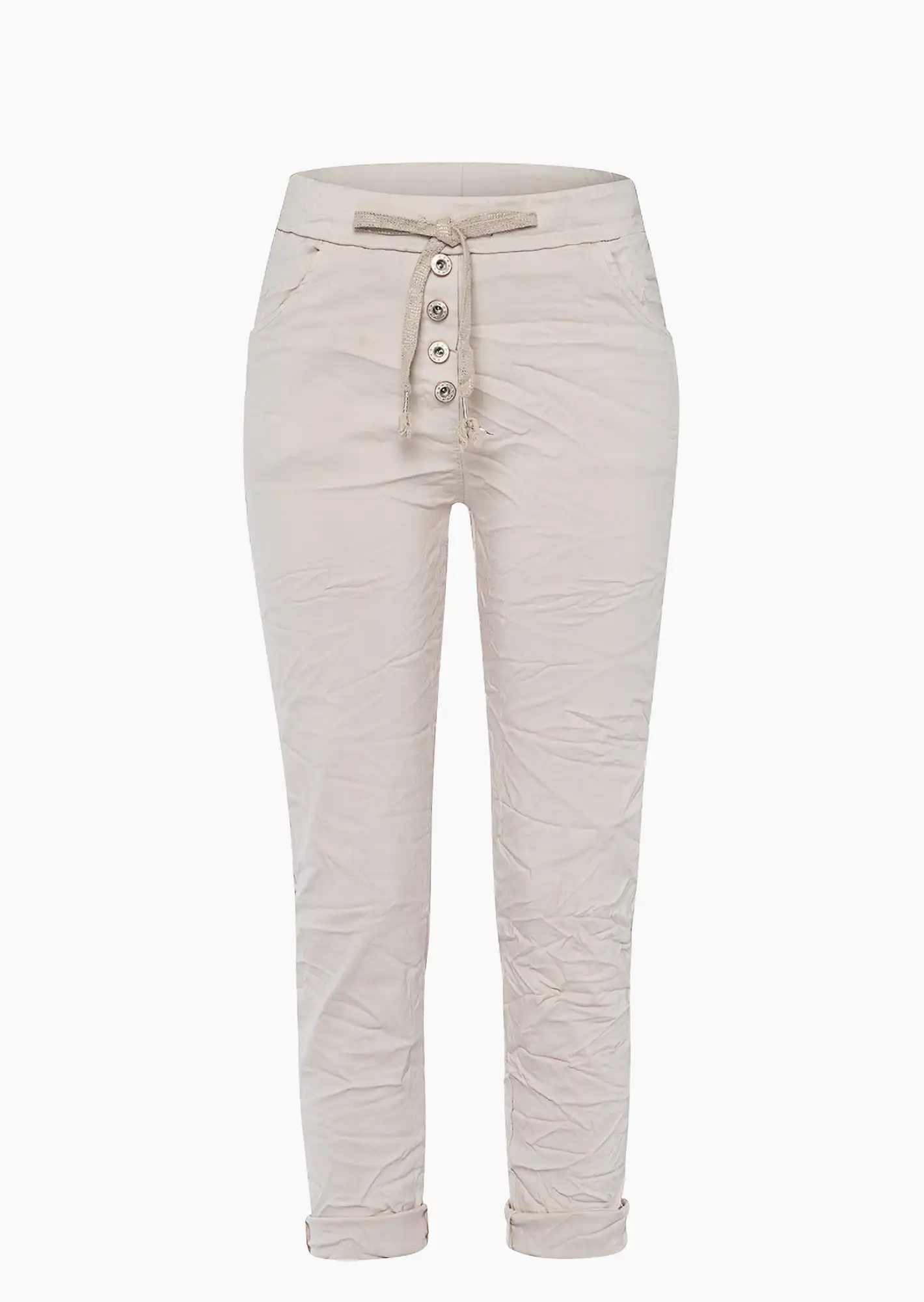 Joggpants mit Knopfleiste, crema