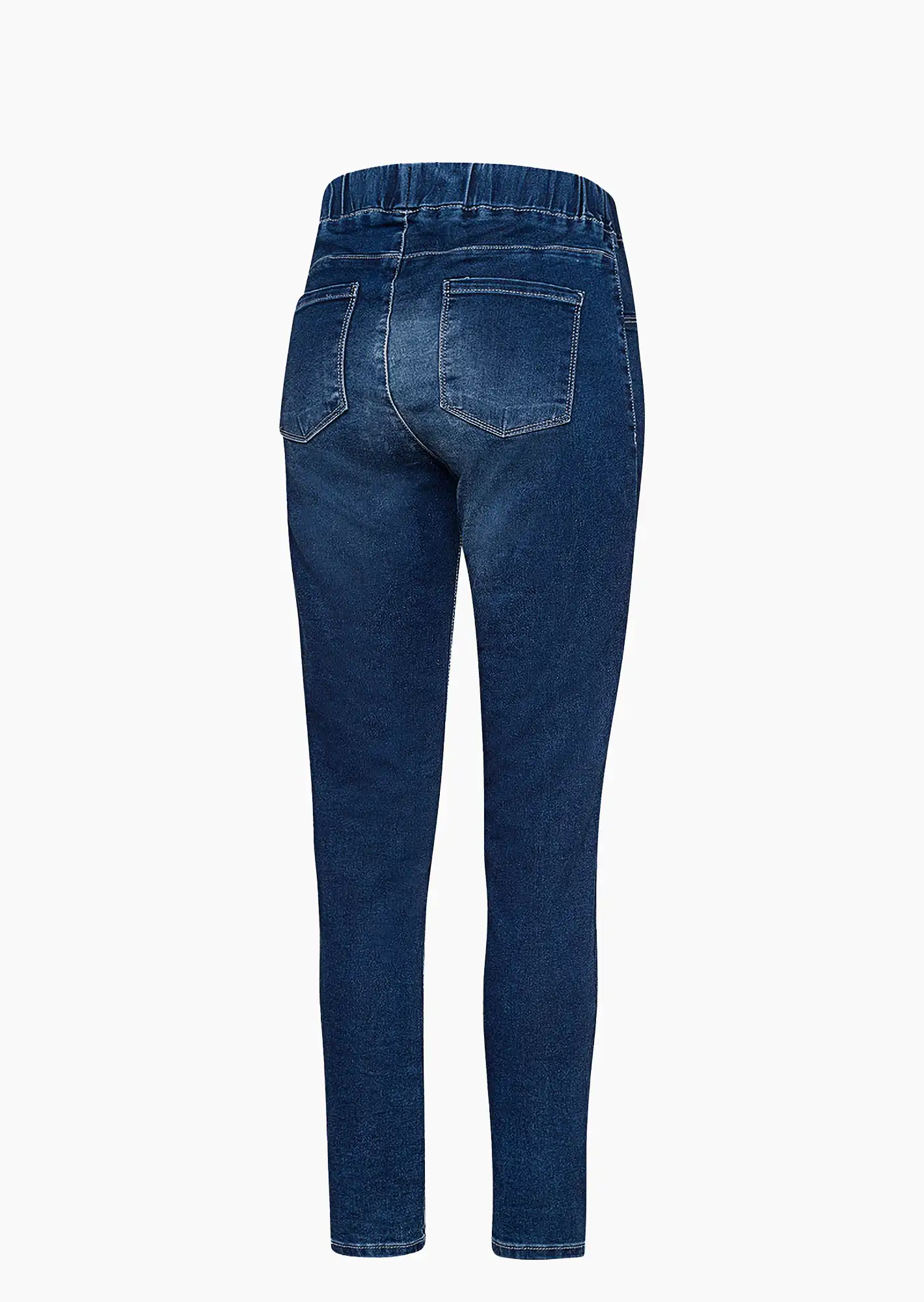 Jeggings Stickerei, blue denim