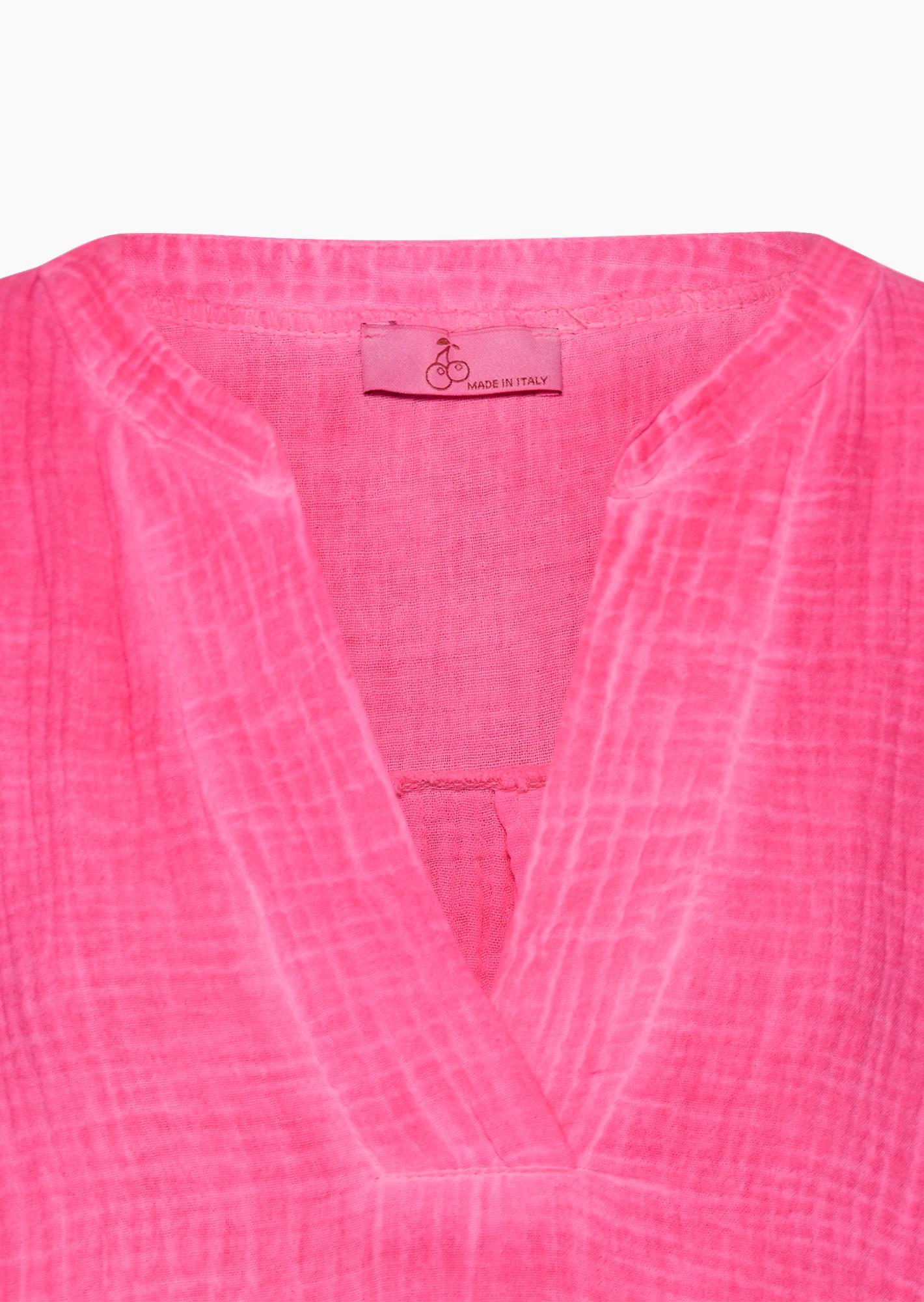 Musselinkleid, neonpink