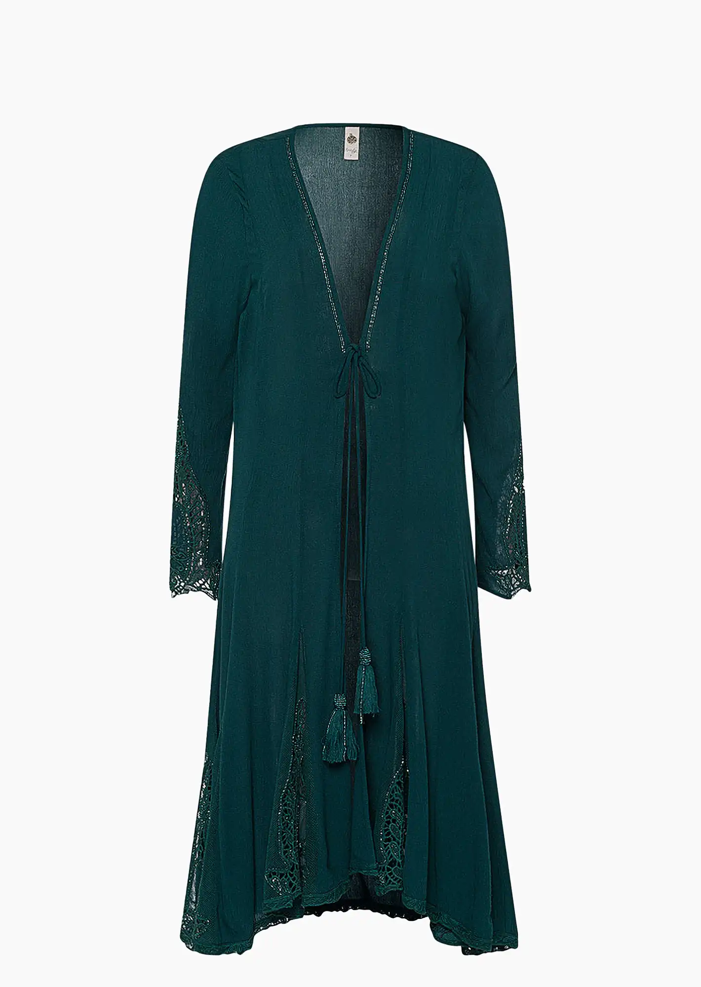Jacke mit Zierperlen, forest green