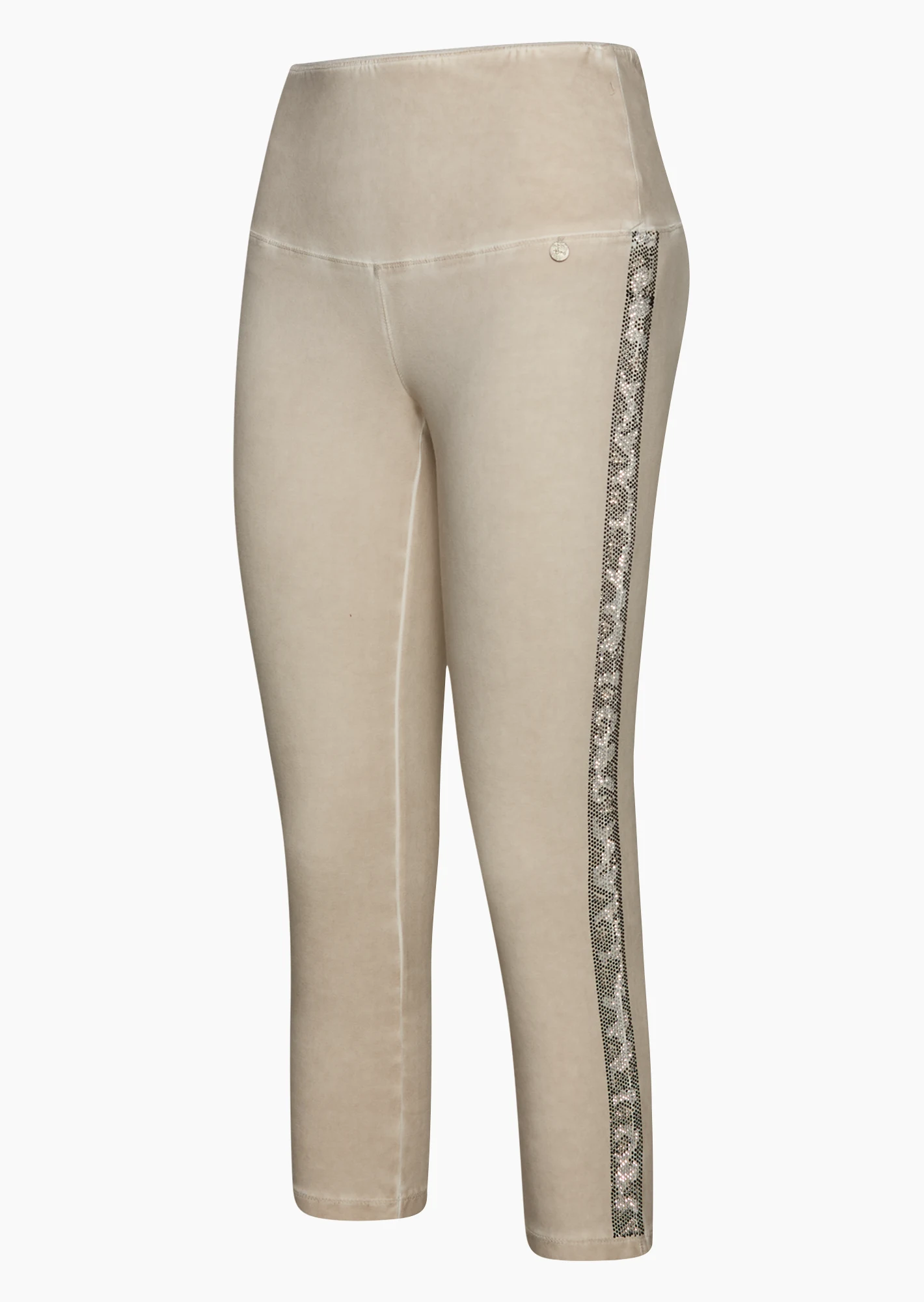 Leggings mit Galonstreifen, sand