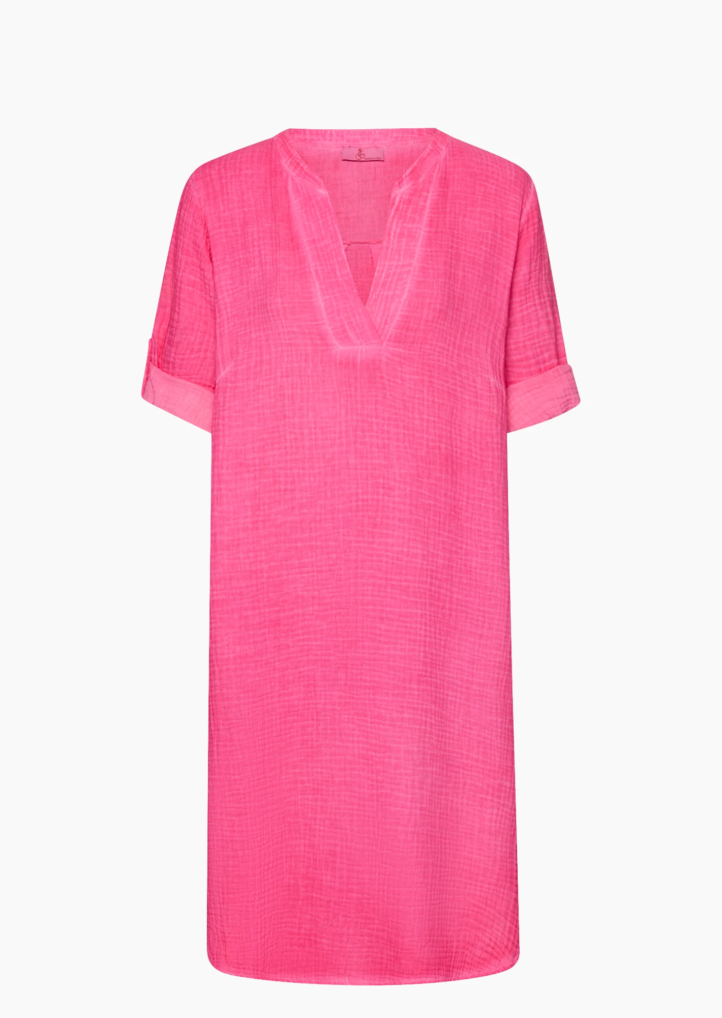 Musselinkleid, neonpink