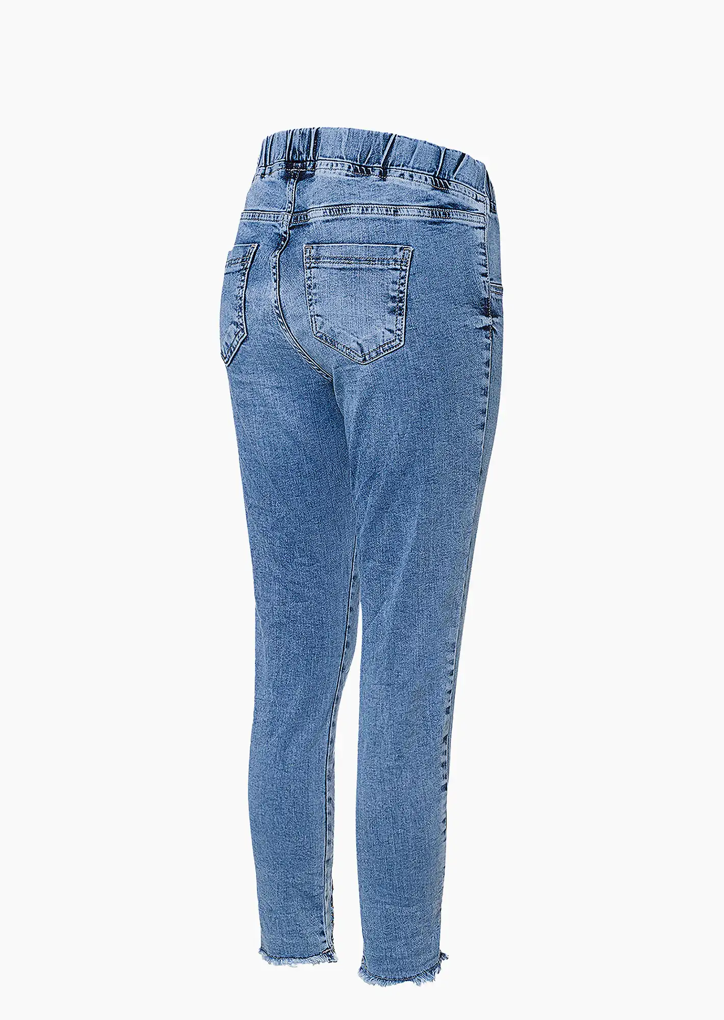 Jeggings mit Ziernieten, light blue denim