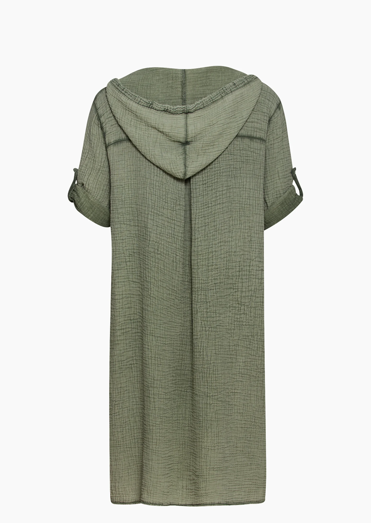 Musselinkleid, khaki