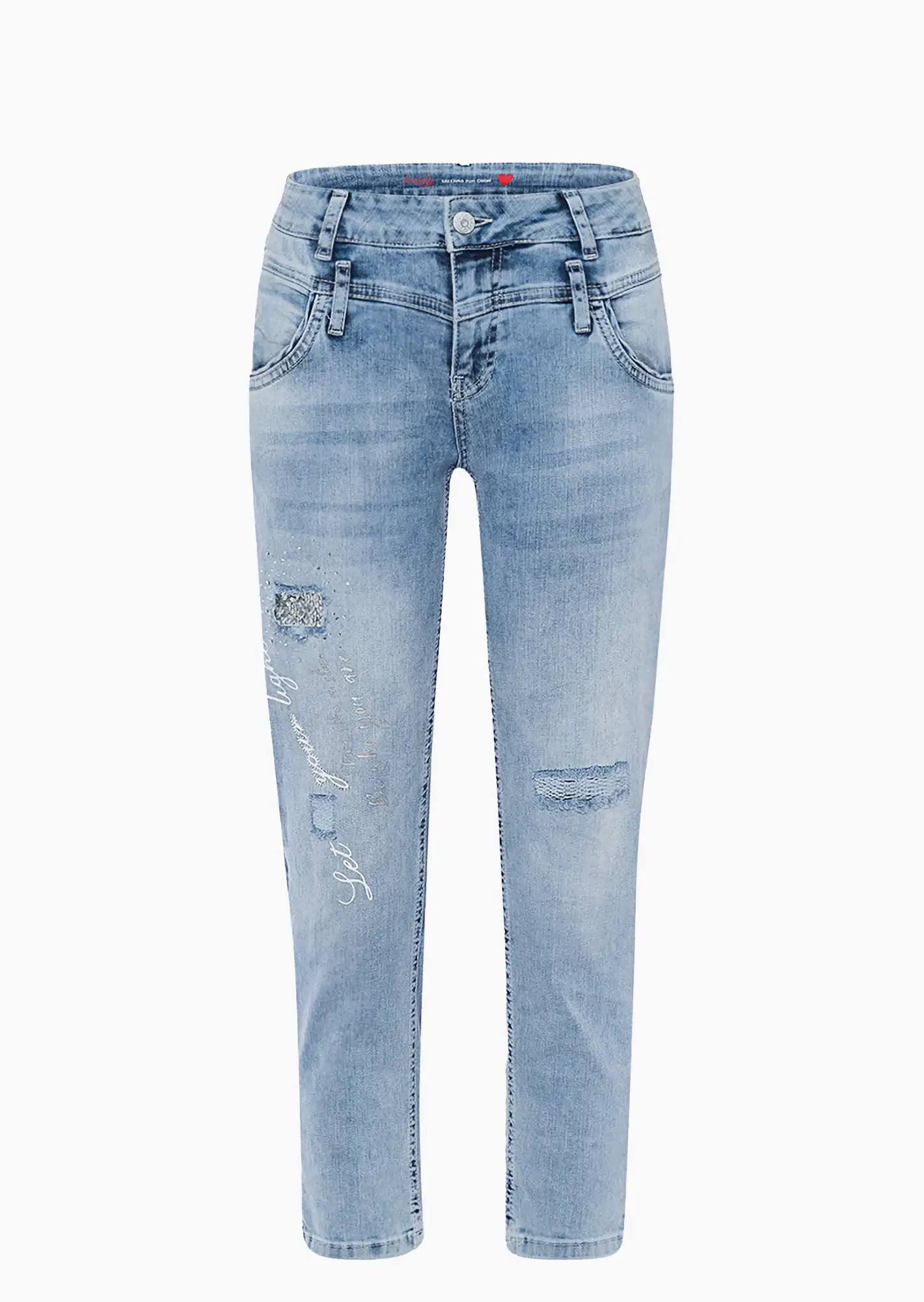 Jeans 'Light' kurz, light blue denim
