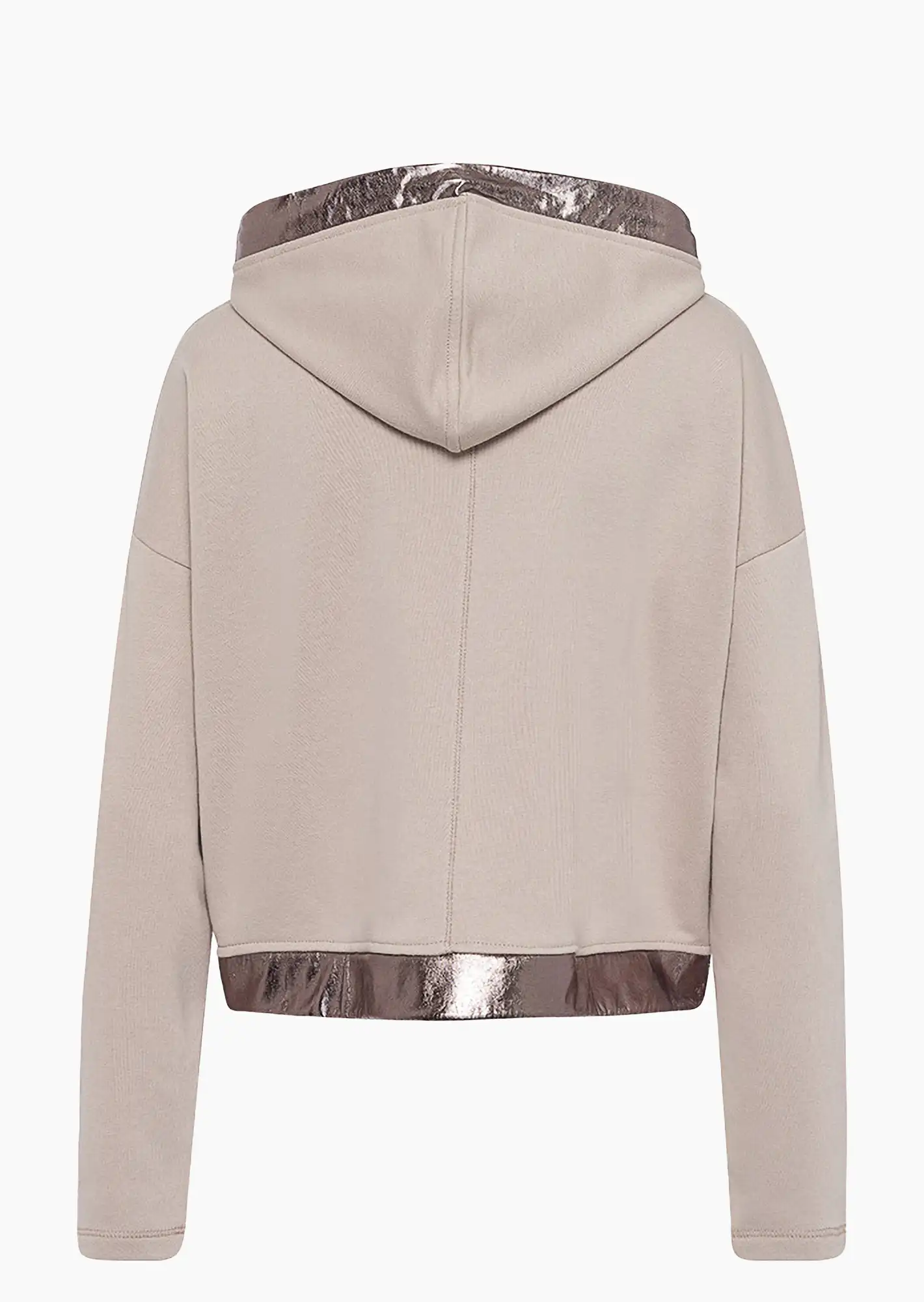 Sweatjacke 'Life begins', kitt