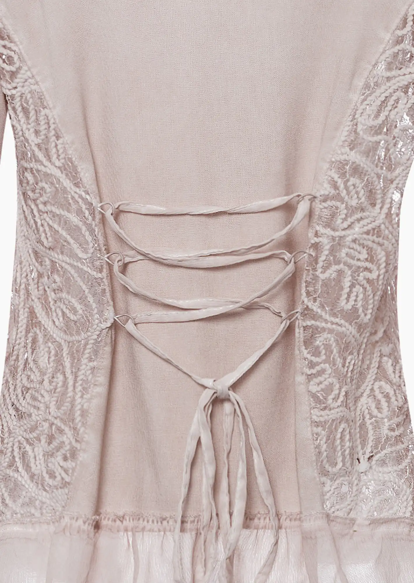 Shirtjacke mit Schnürung, sand
