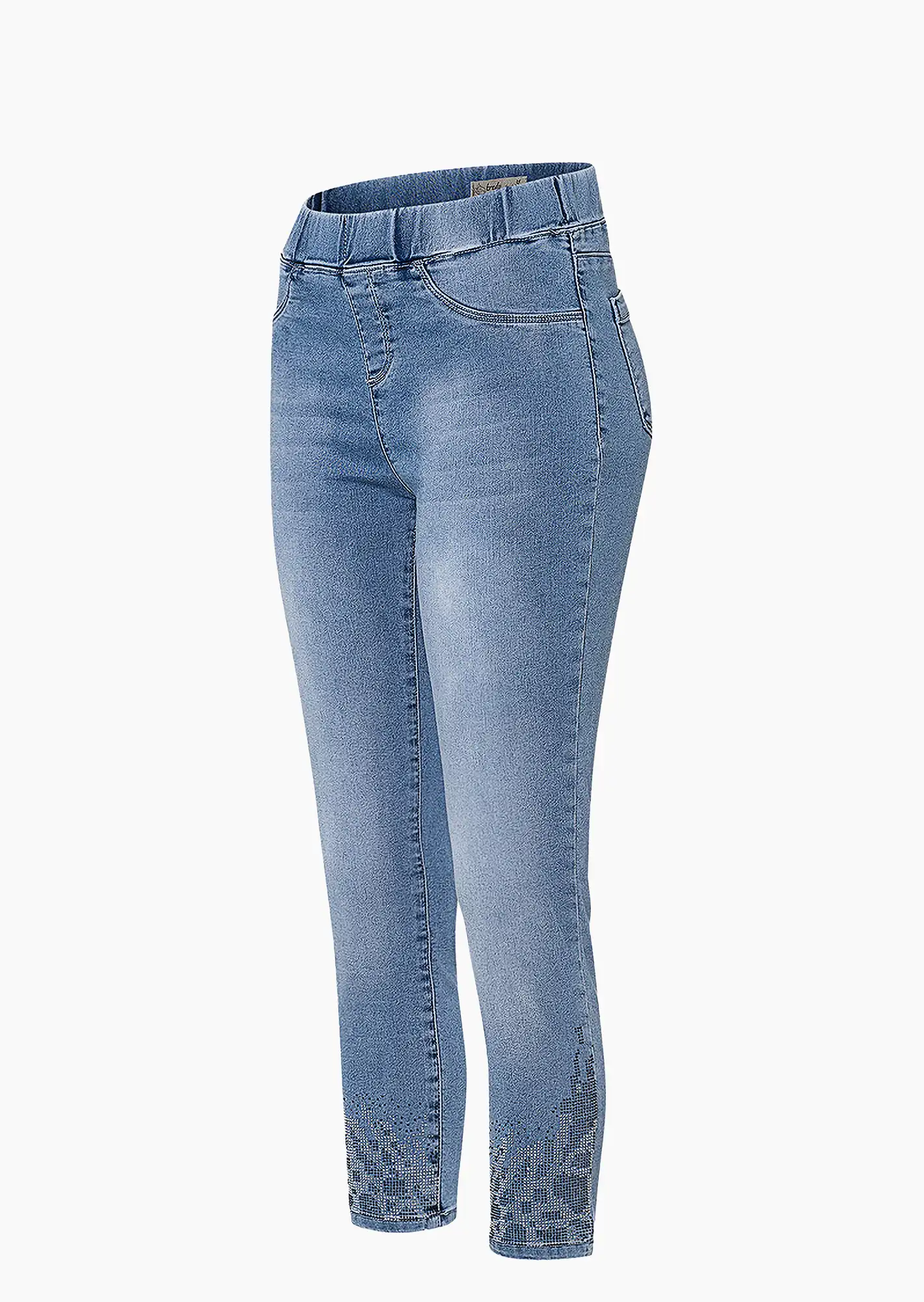 Jeggings mit Ziersteinen, light blue denim
