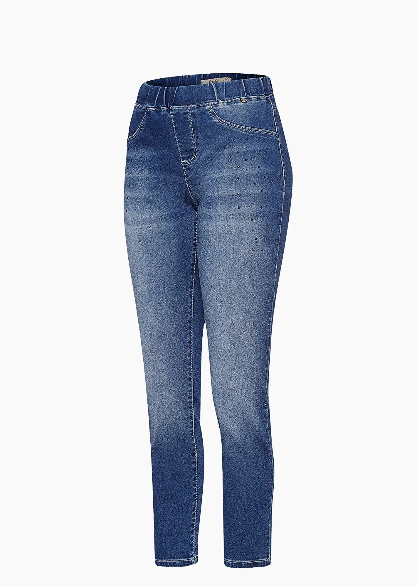 Jeggings mit Ziersteinen, blue denim
