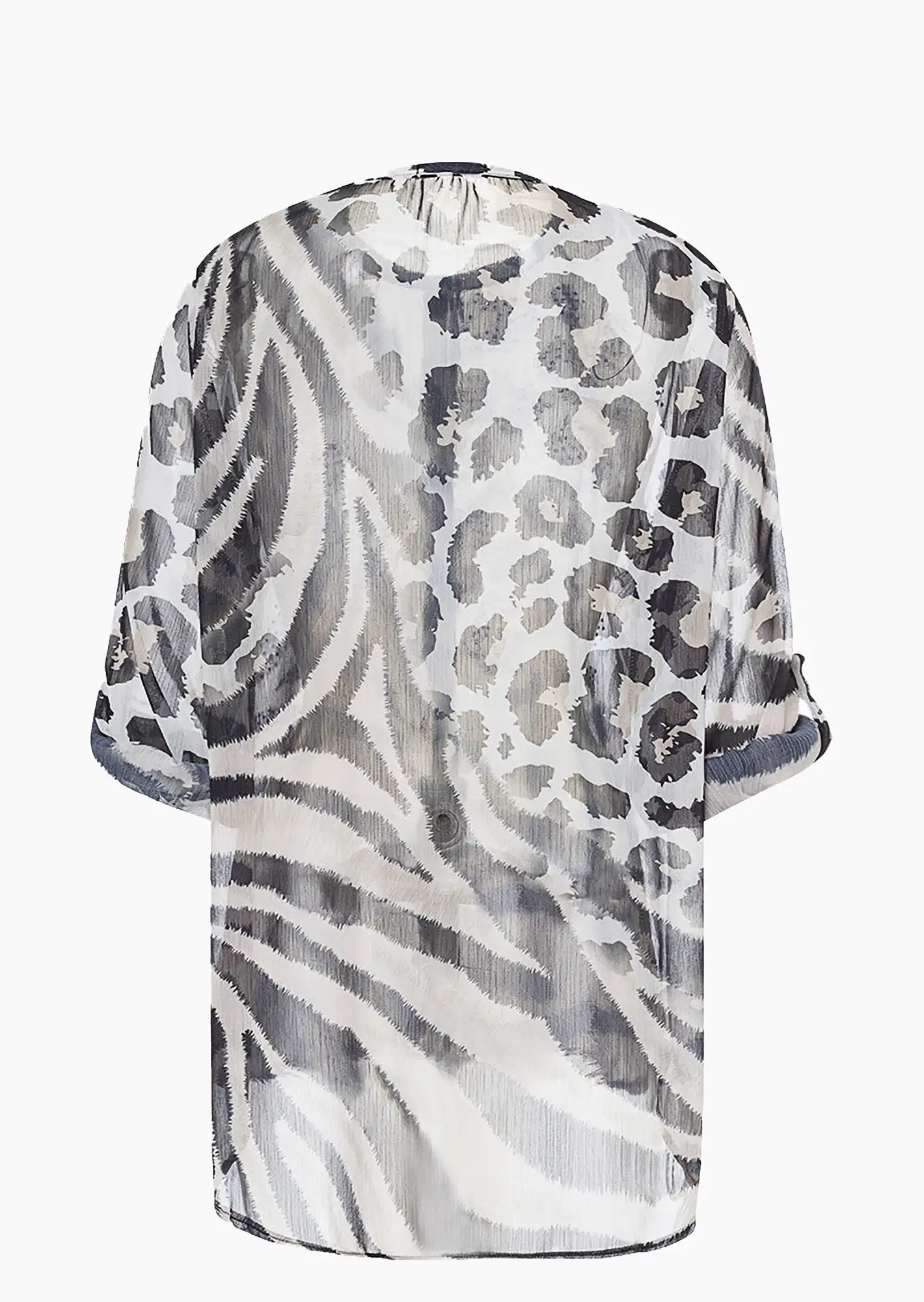 Bluse 'Animalstyle', schwarz-crema