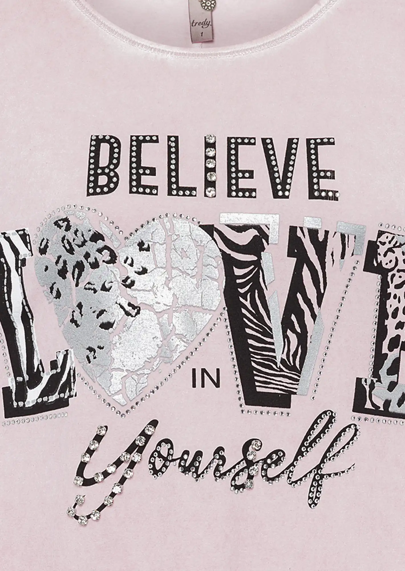 Shirt 'Believe', rosenholz