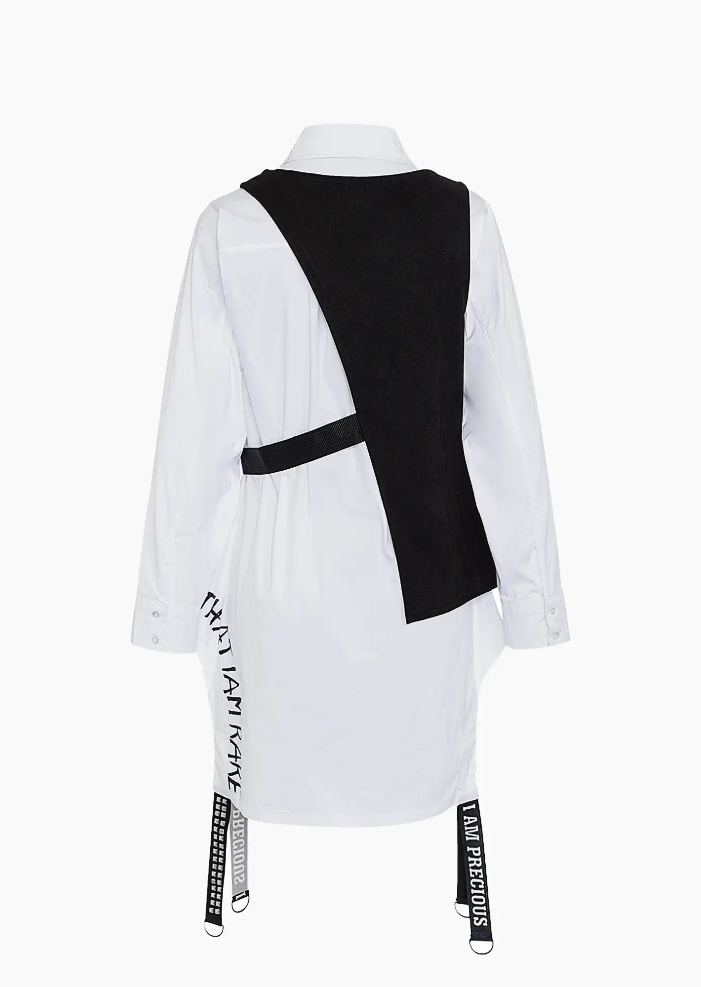 2 in 1 Bluse, schwarz-weiß