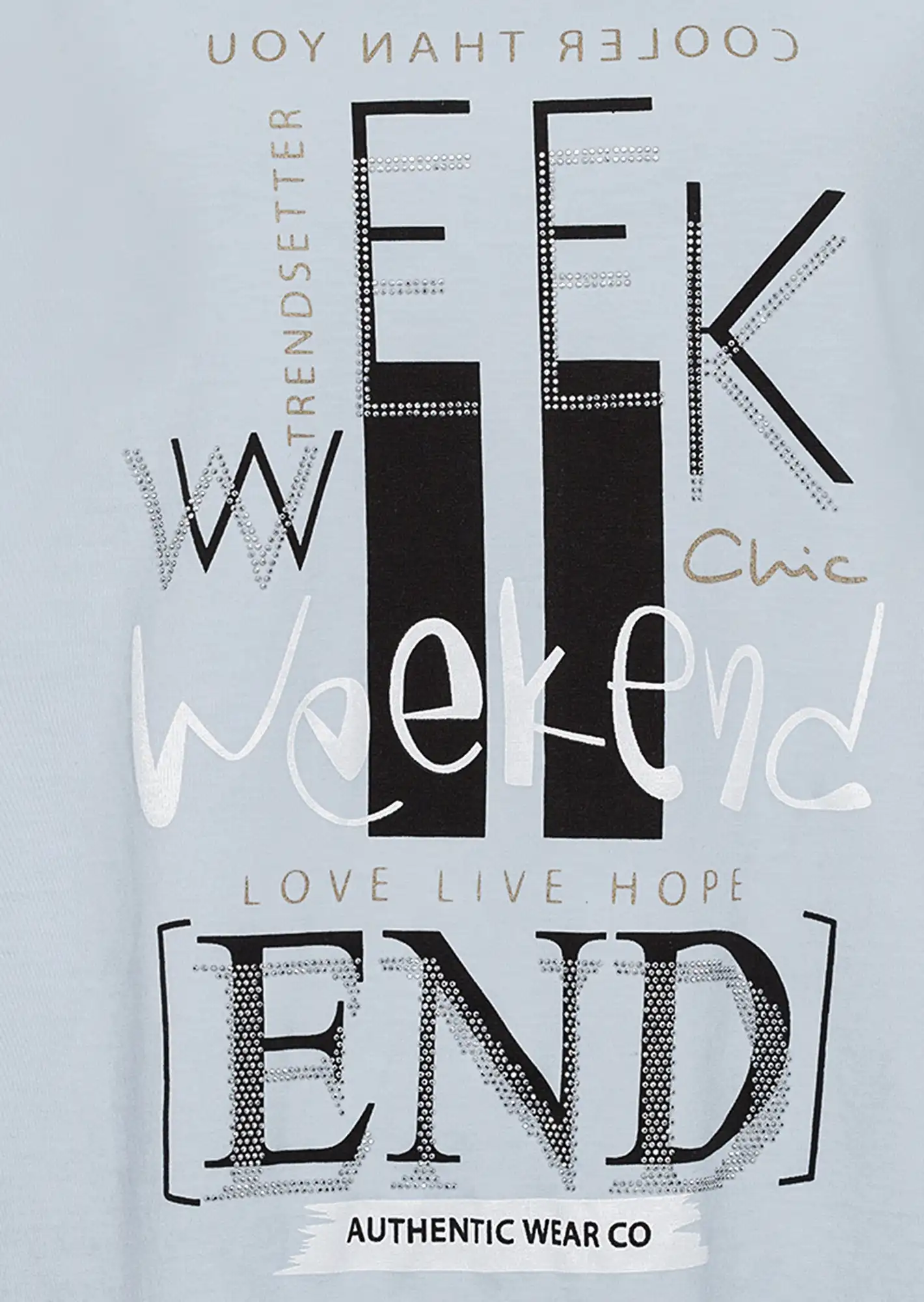 Shirt 'Weekend', eiskristall