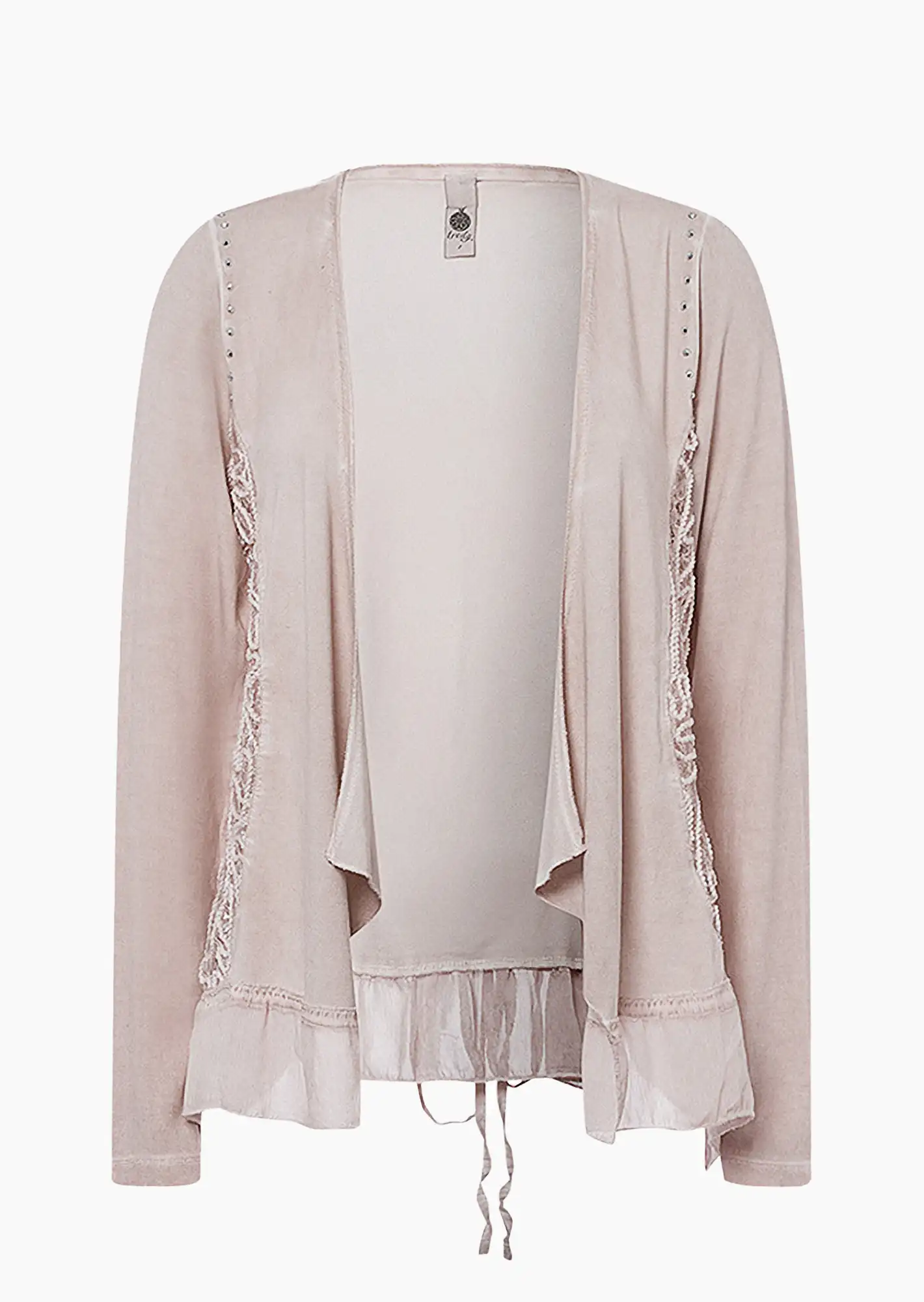 Shirtjacke mit Schnürung, sand