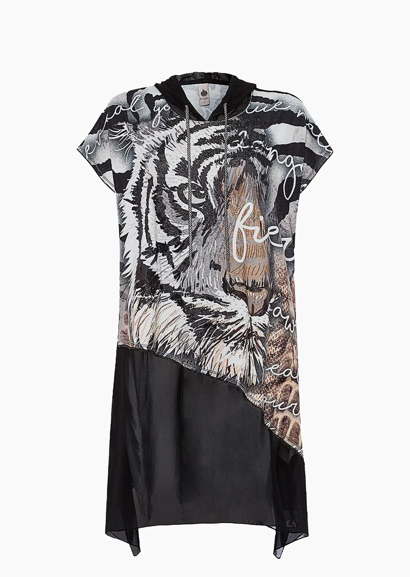 Shirt, schwarz-weiß