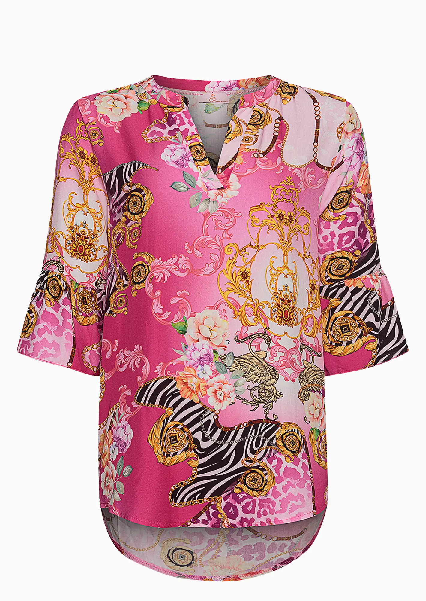 Bluse gemustert, pink