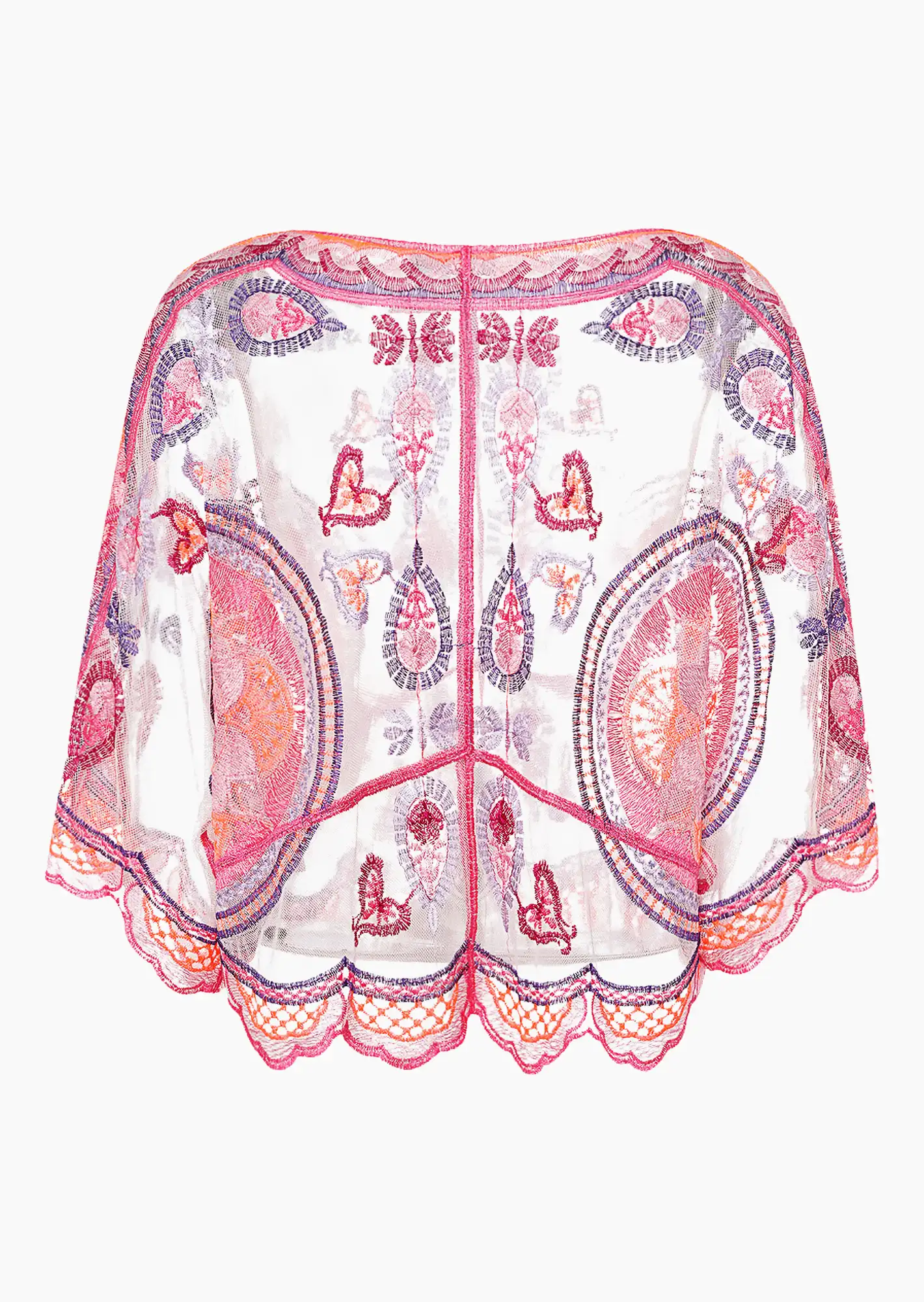 Bluse mit Ornamenten, bunt