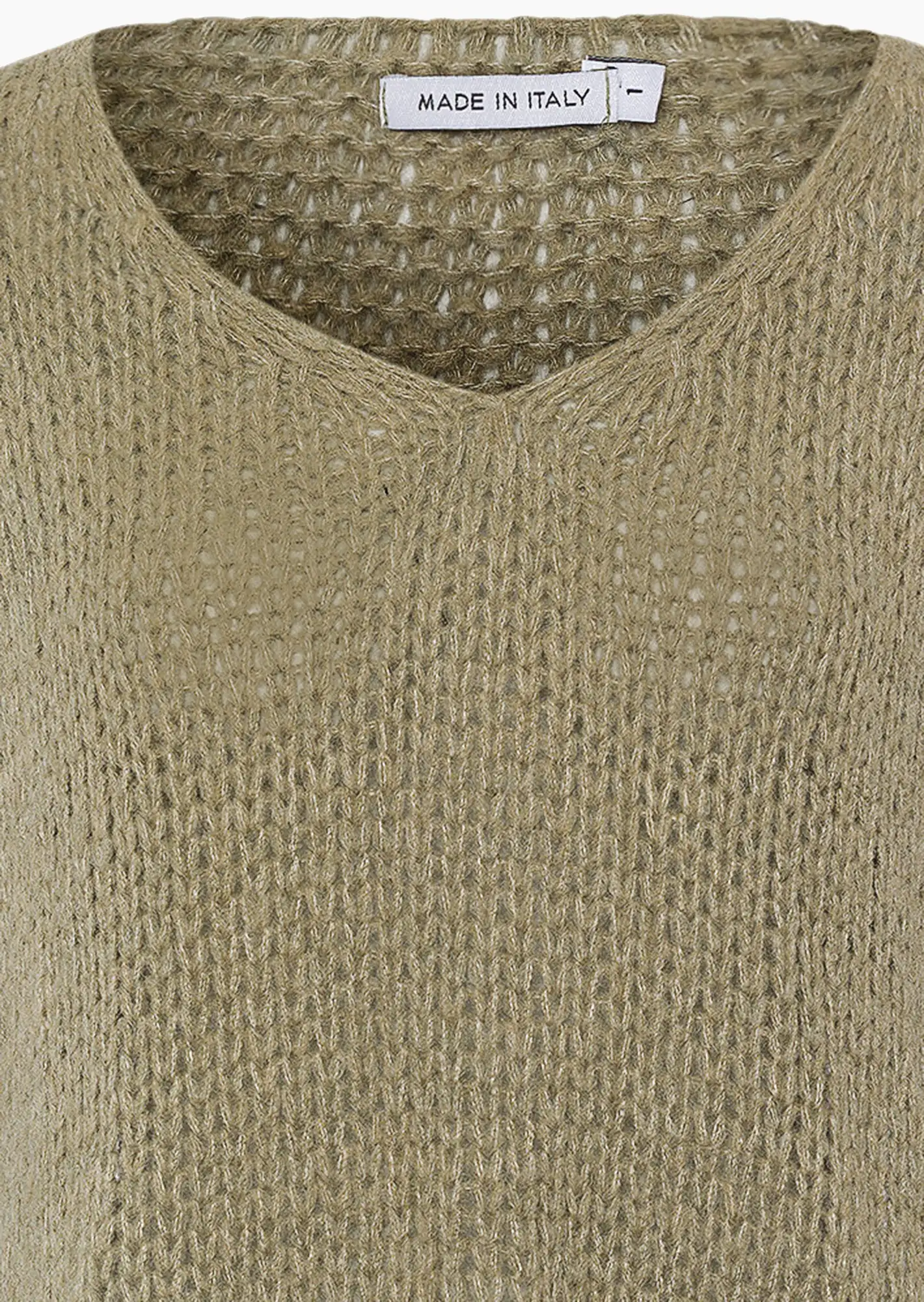 Pullover in Grobstrick, salbei