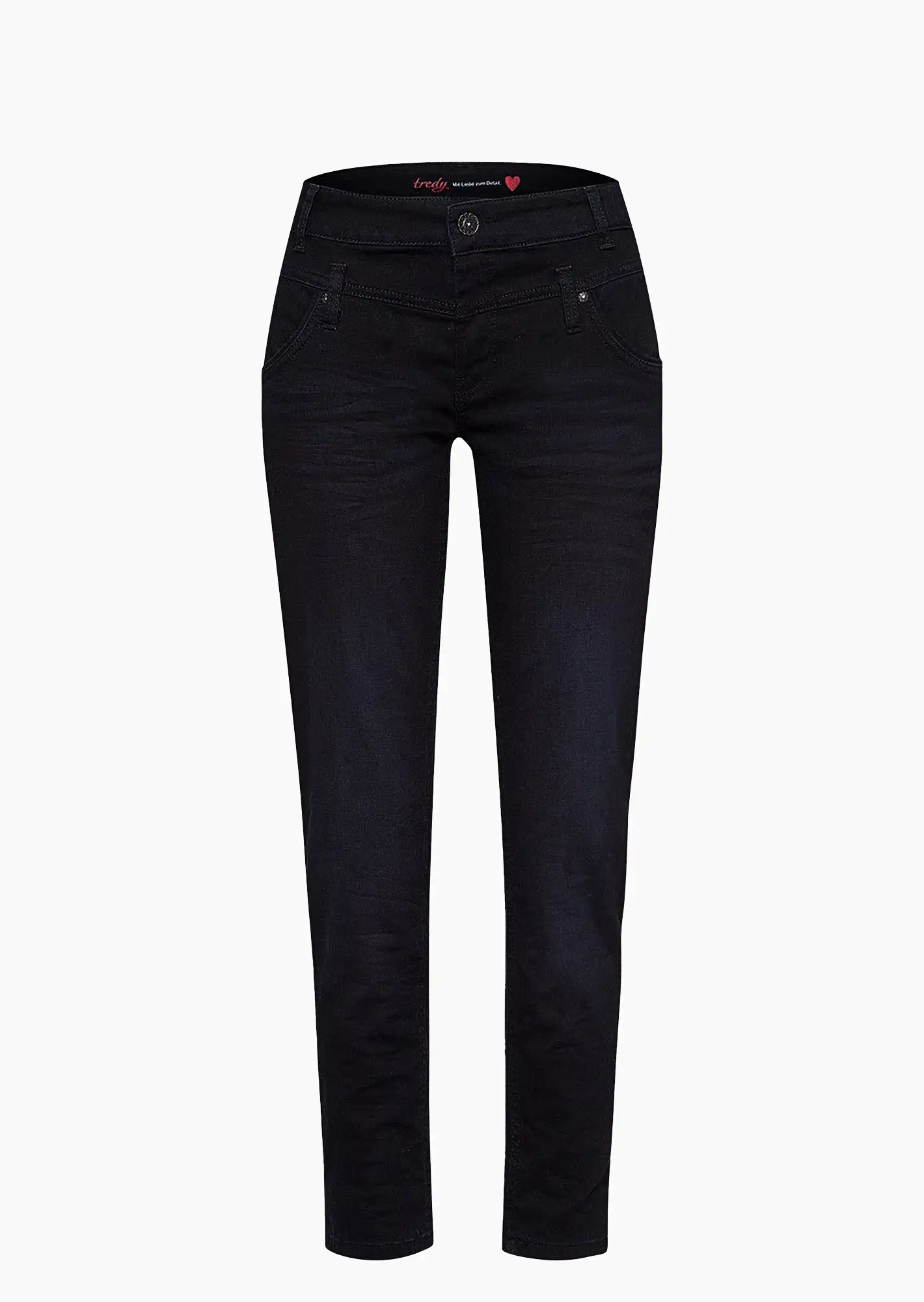 Jeans, rinsed dark blue denim