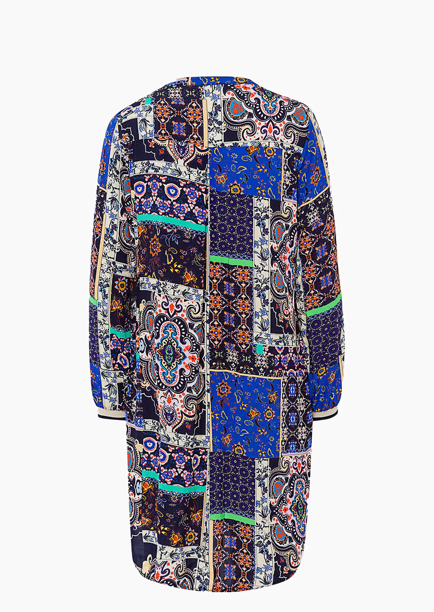 Kleid im Alloverprint, navy
