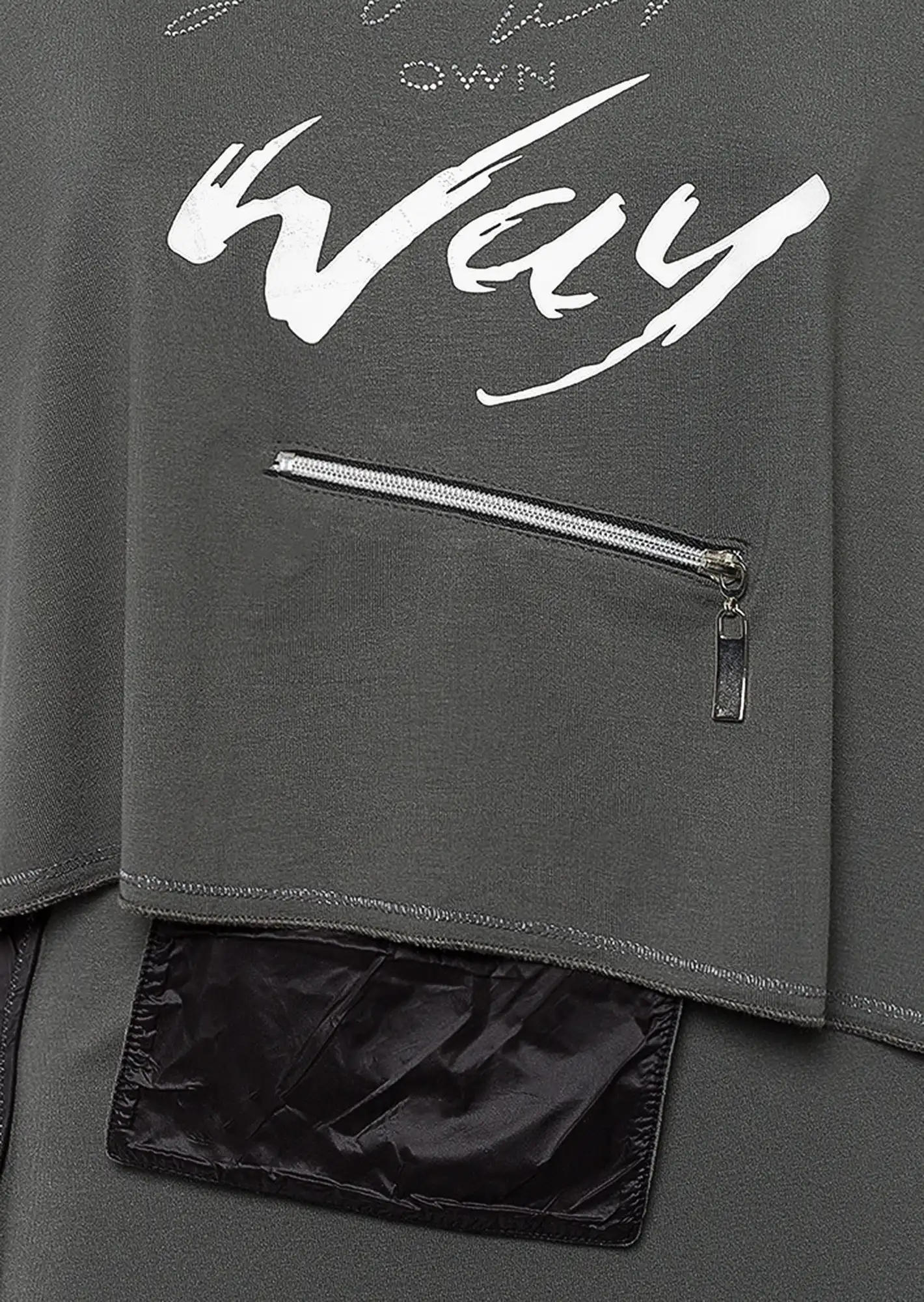 2 in 1 Shirt im Layering-Look, oliv