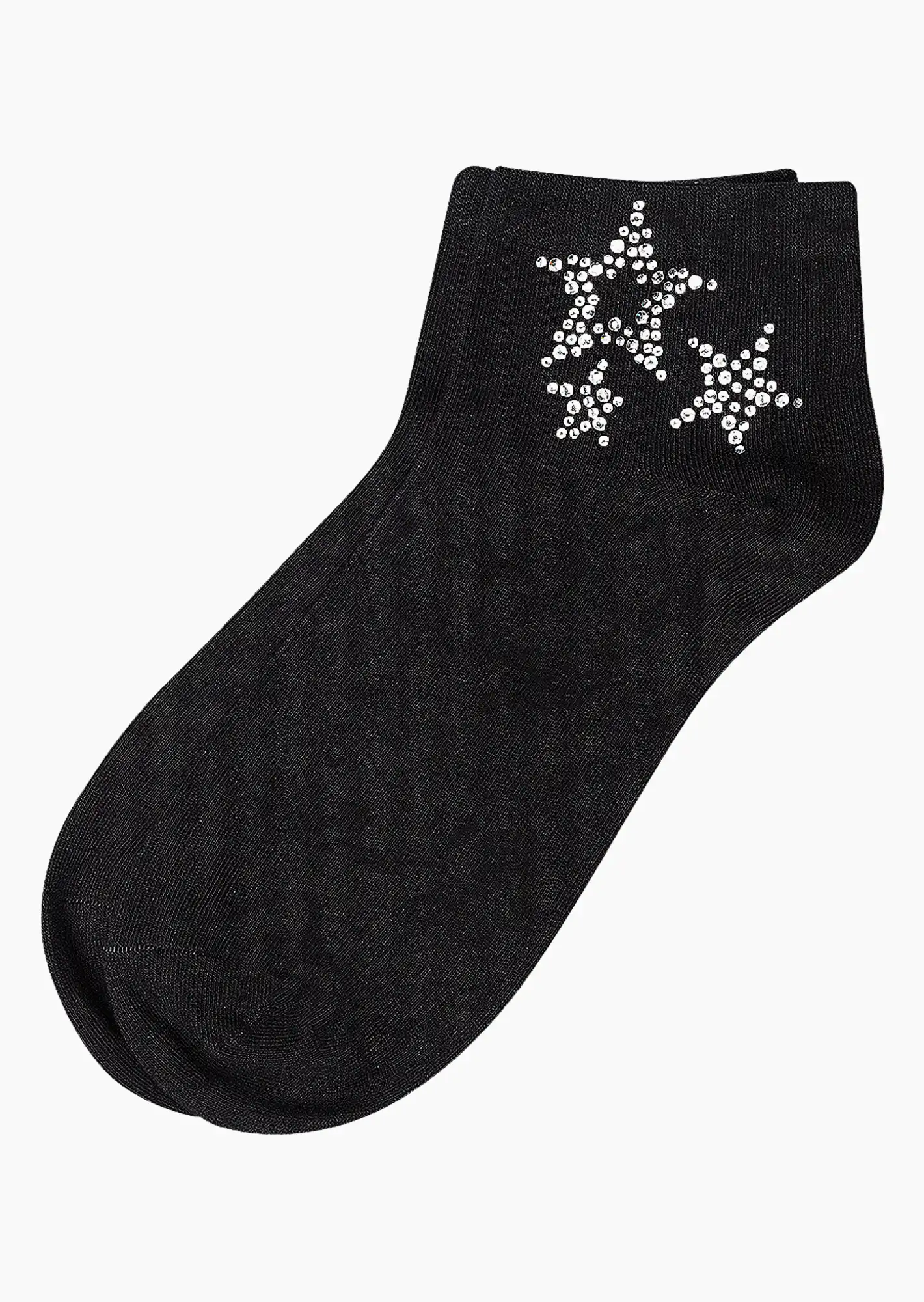 Socken mit Sternen, schwarz