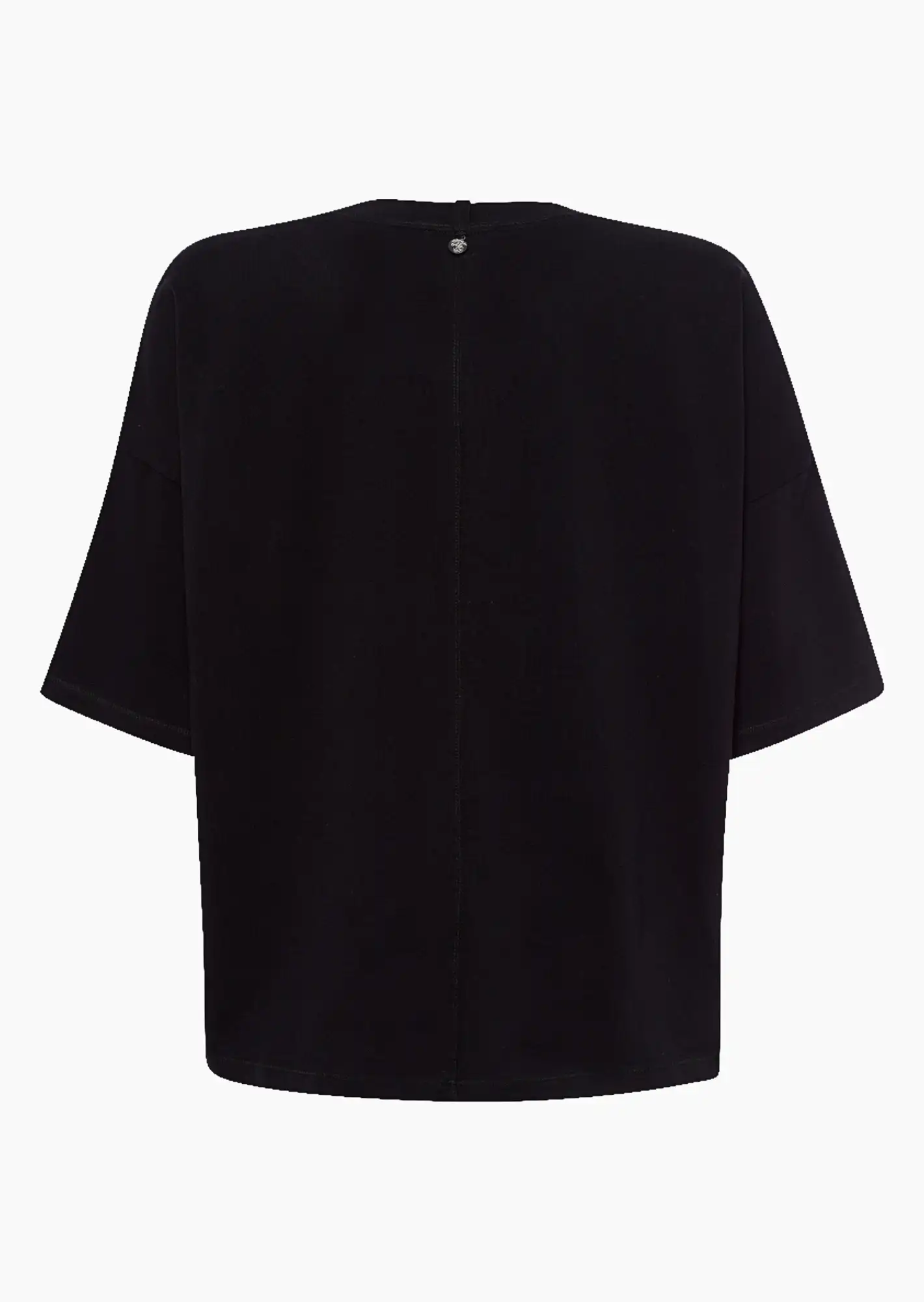 Shirt mit Loch-Optik, schwarz
