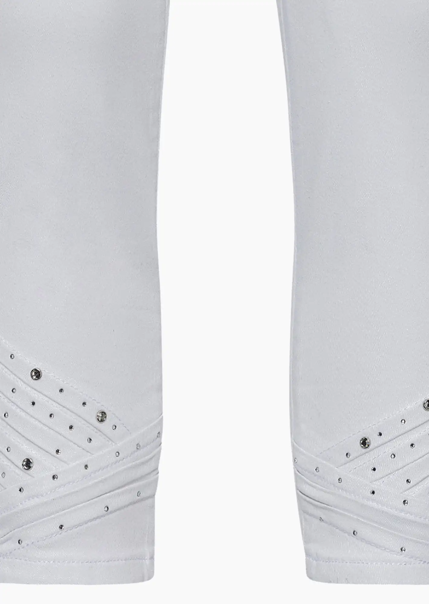Jeggings mit Ziersteinen, weiß