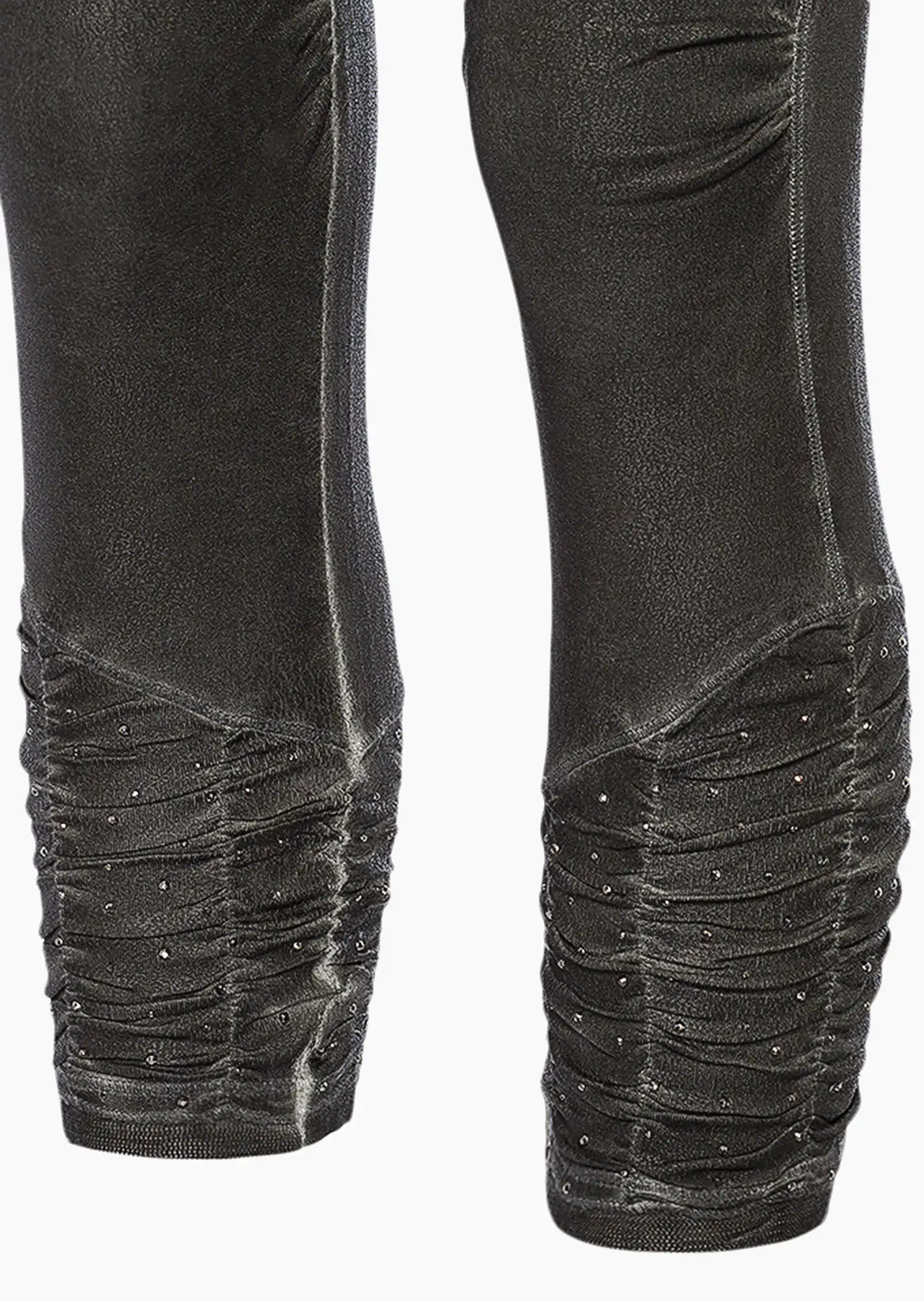 Leggings mit Ziersteinen, khaki