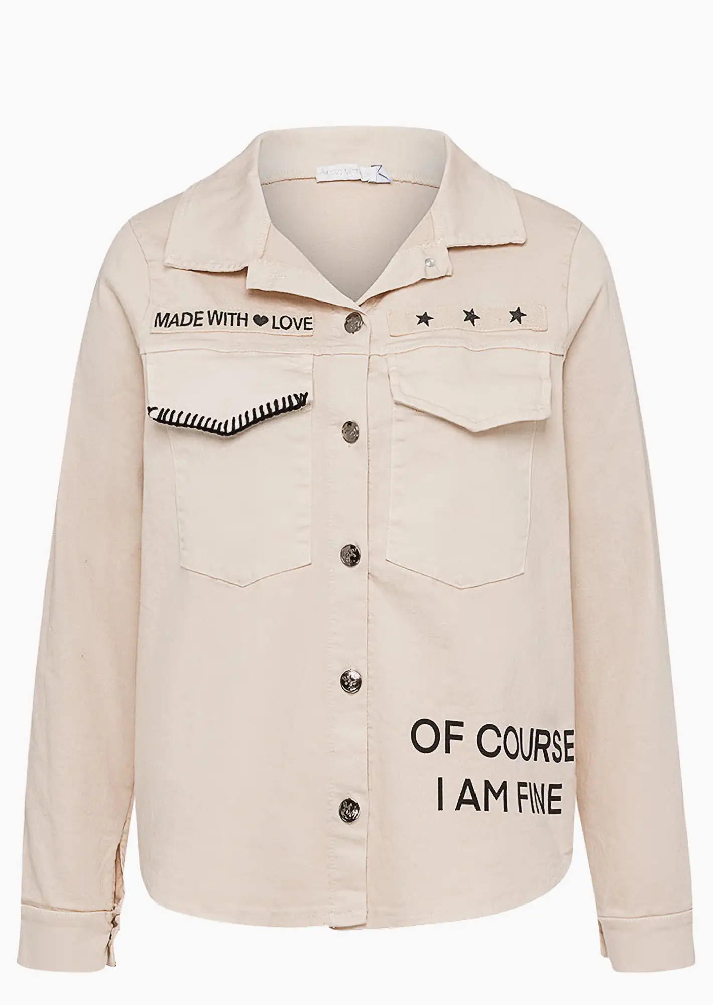 Jacke im Denim-Style, crema