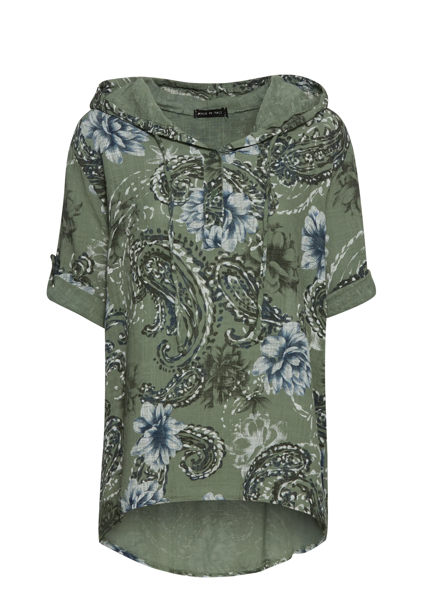 Bluse gemustert, khaki