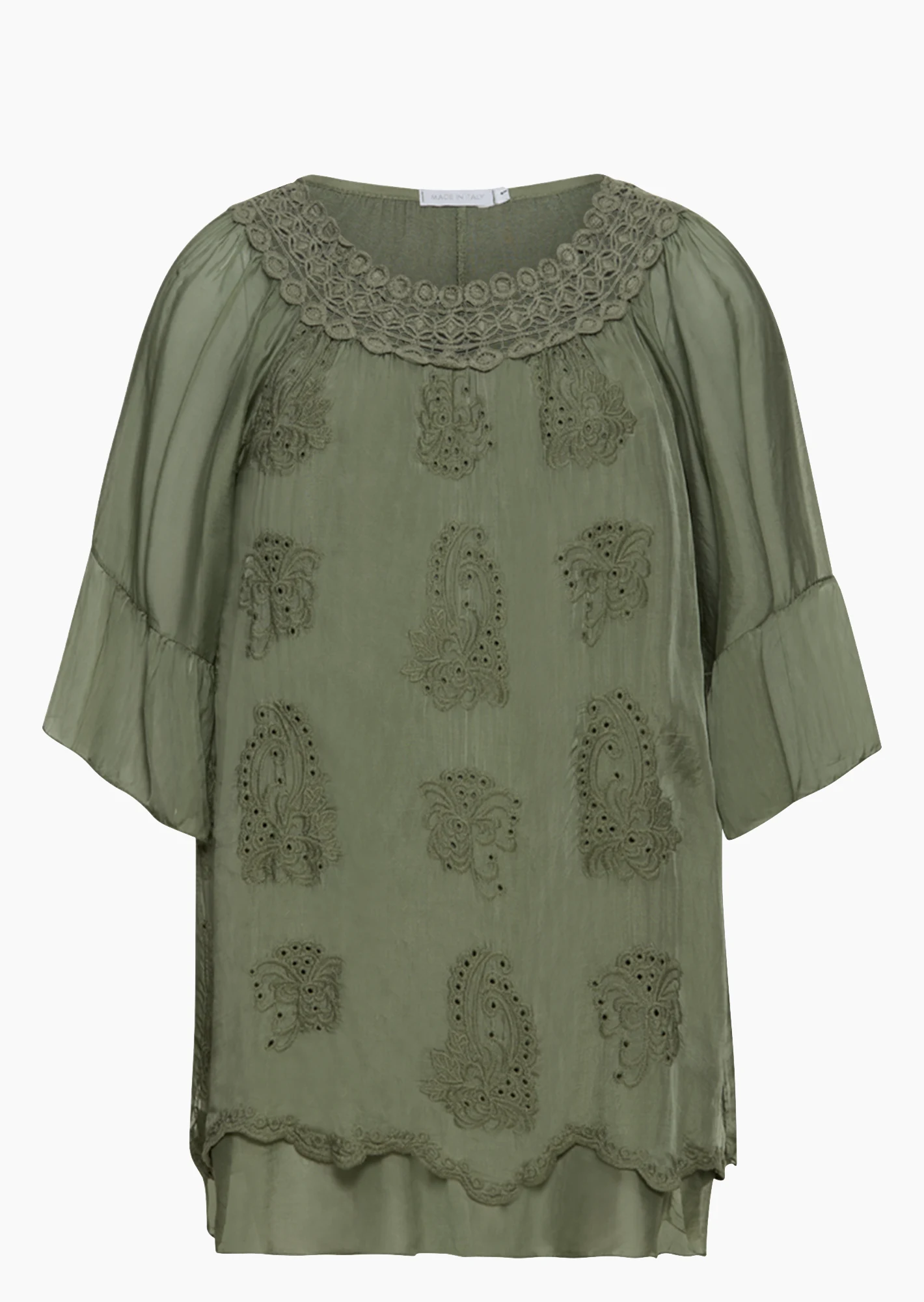 edle Bluse, khaki