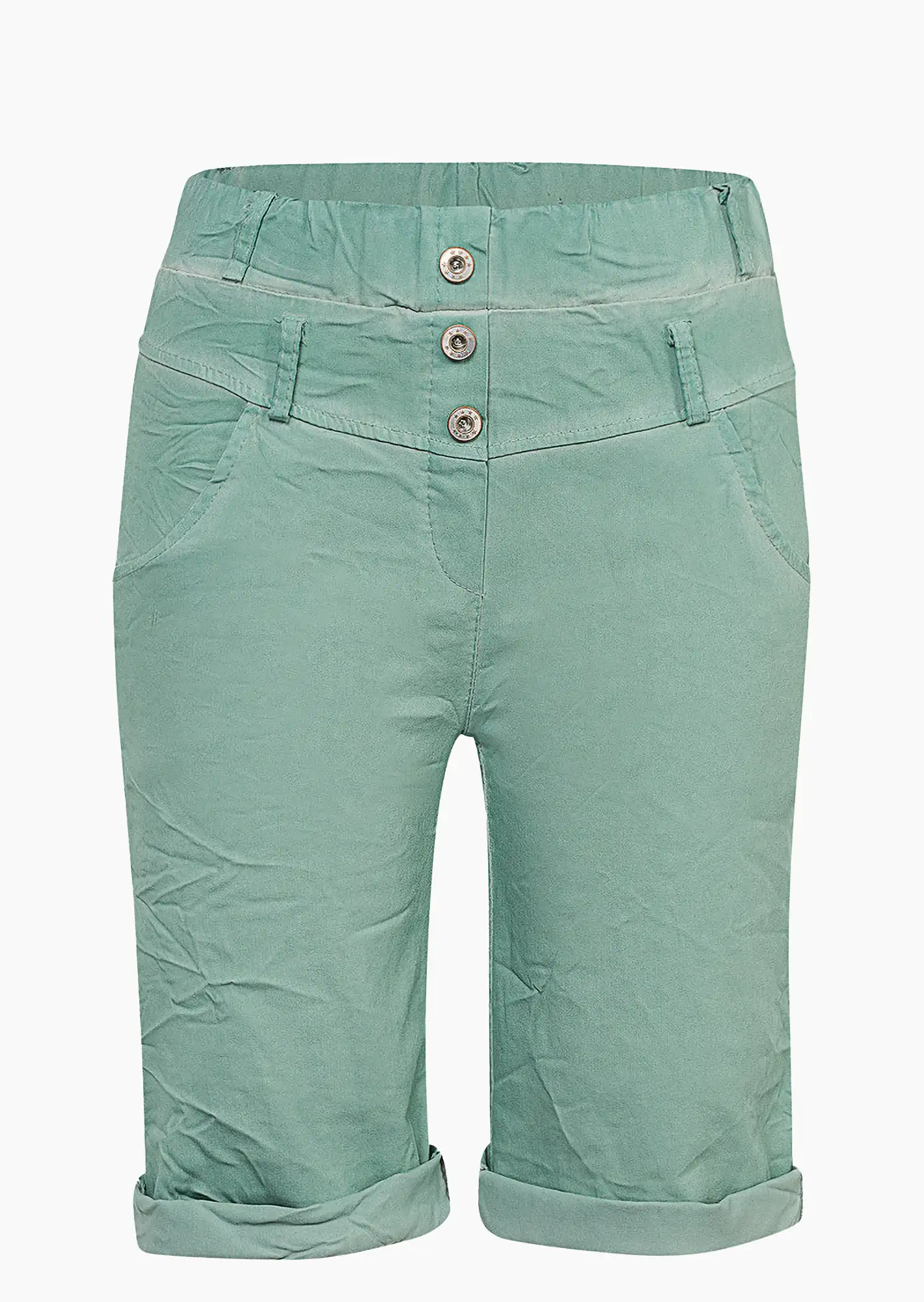 Shorts mit Knöpfen, misty green