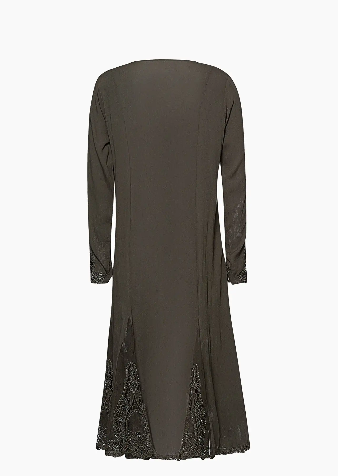 Jacke mit Zierperlen, oliv