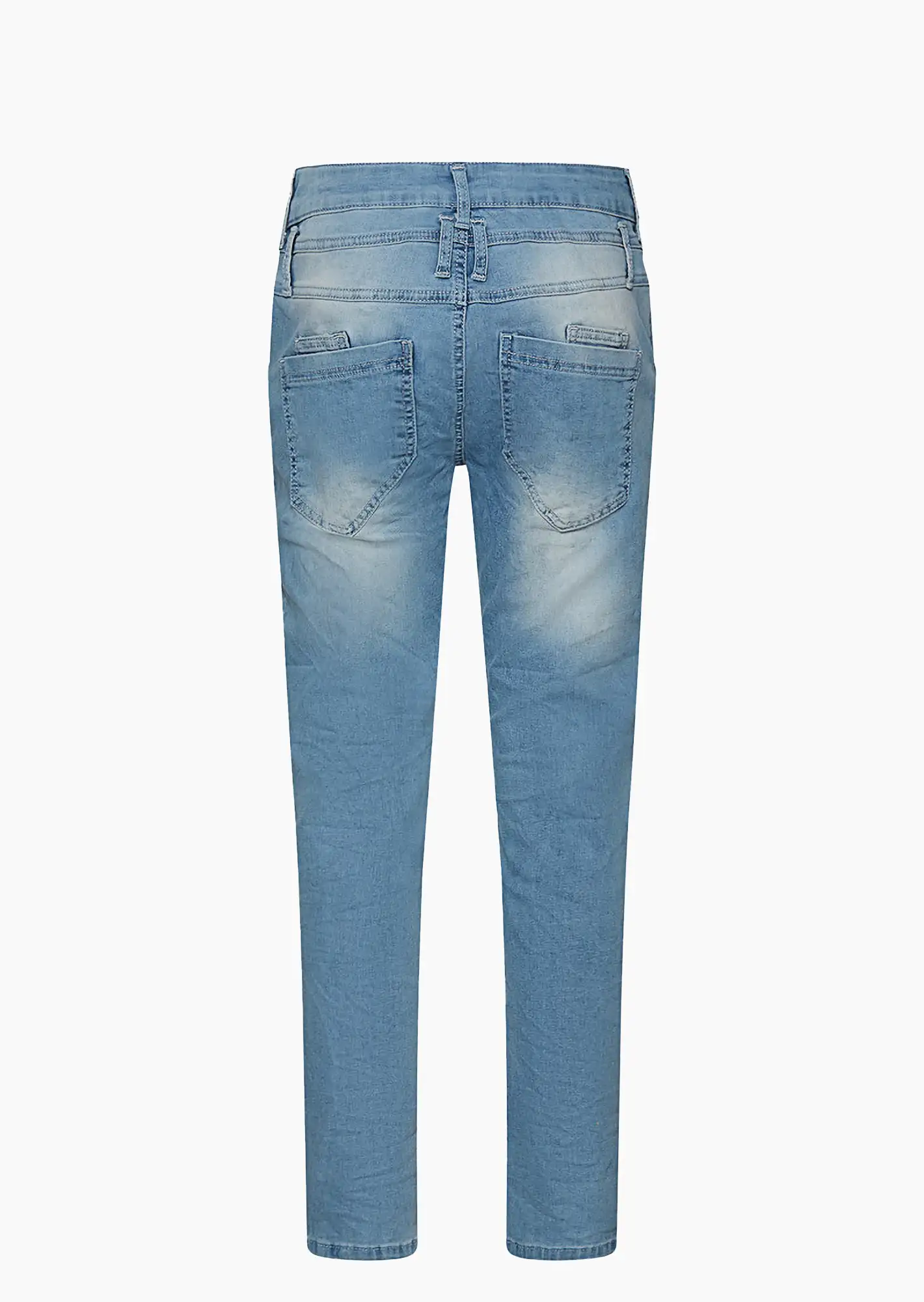 Jeans mit Stickerei, light blue denim