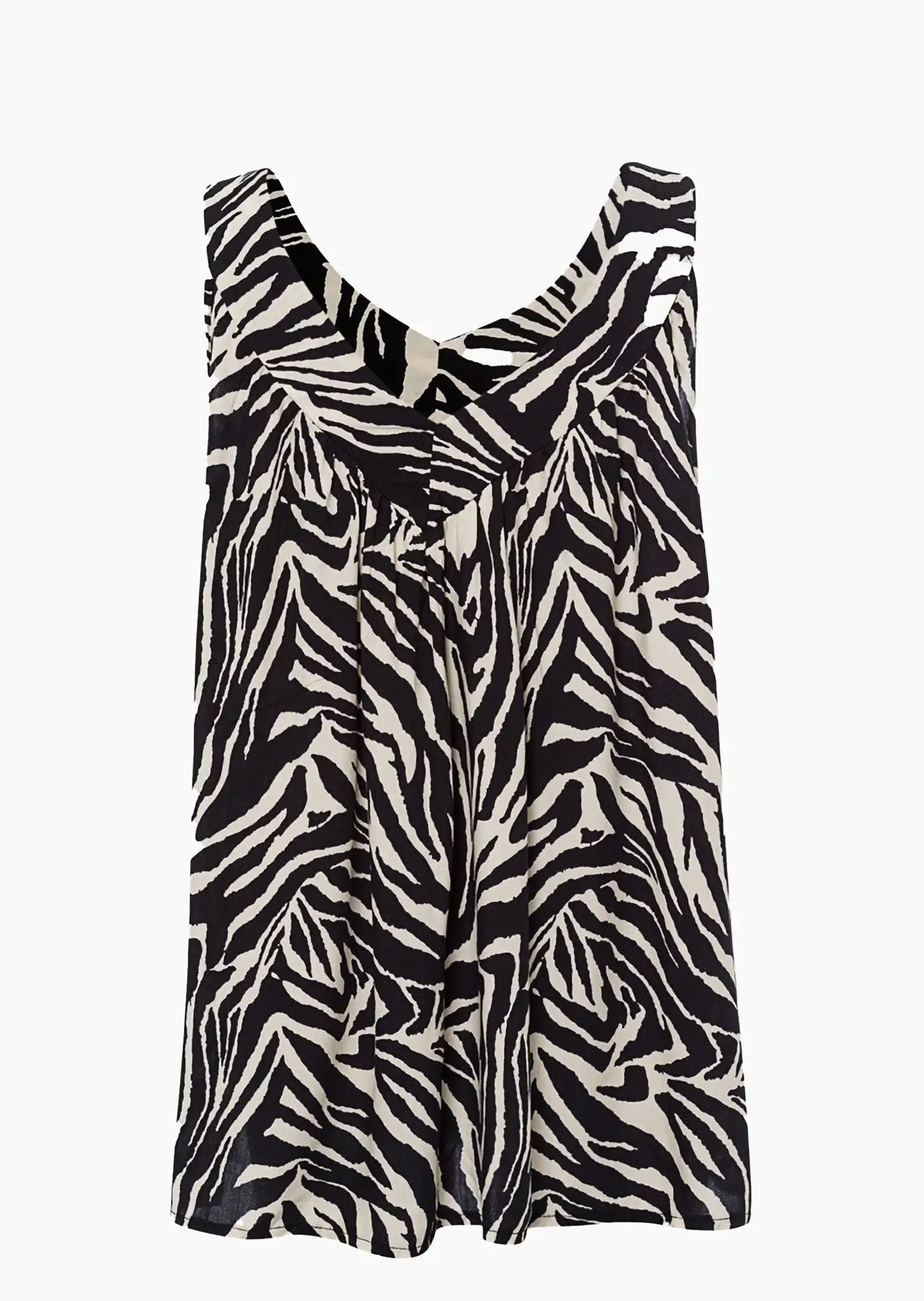 Bluse im Animalprint, schwarz-beige