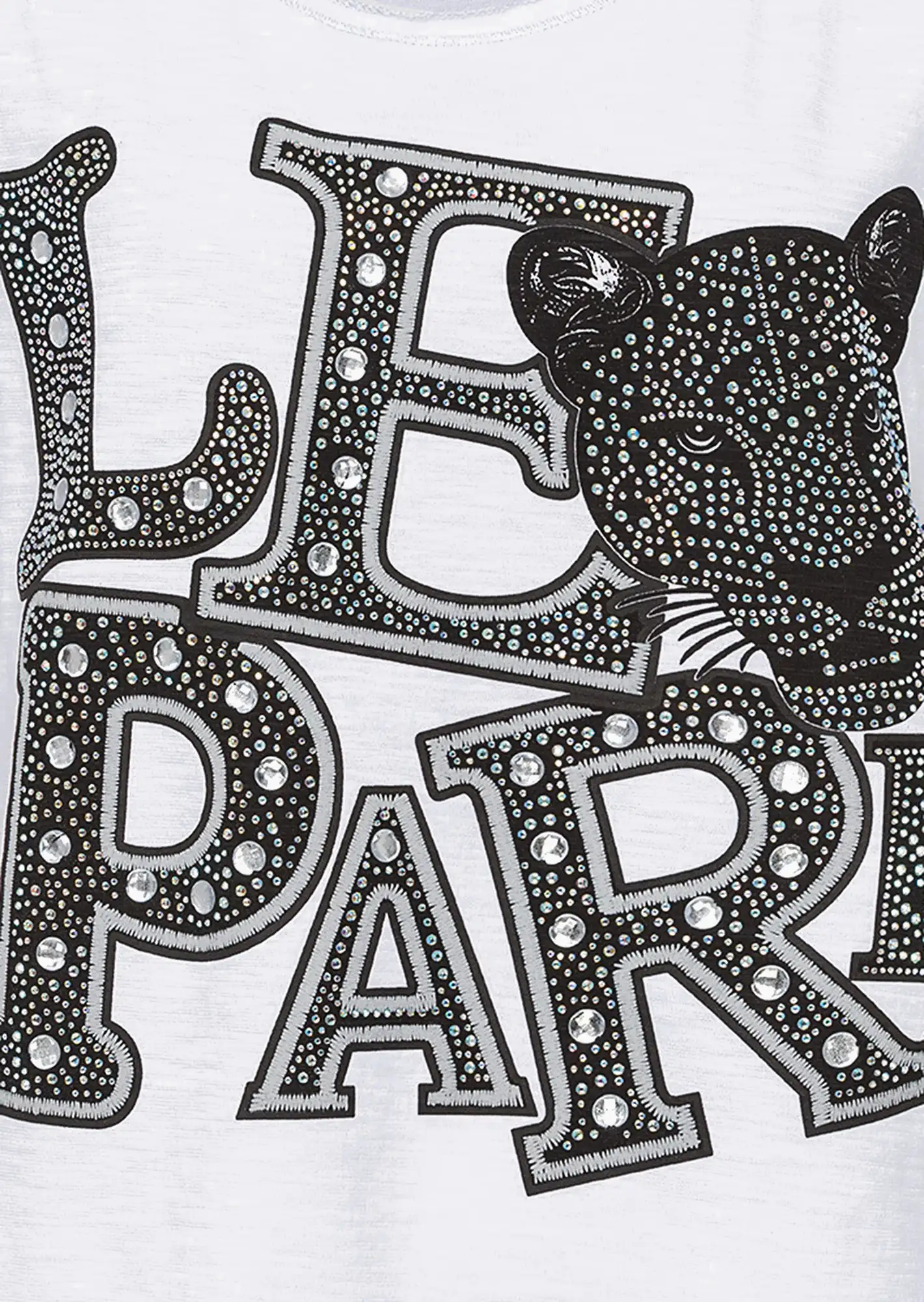 Shirt 'Leopards', weiß