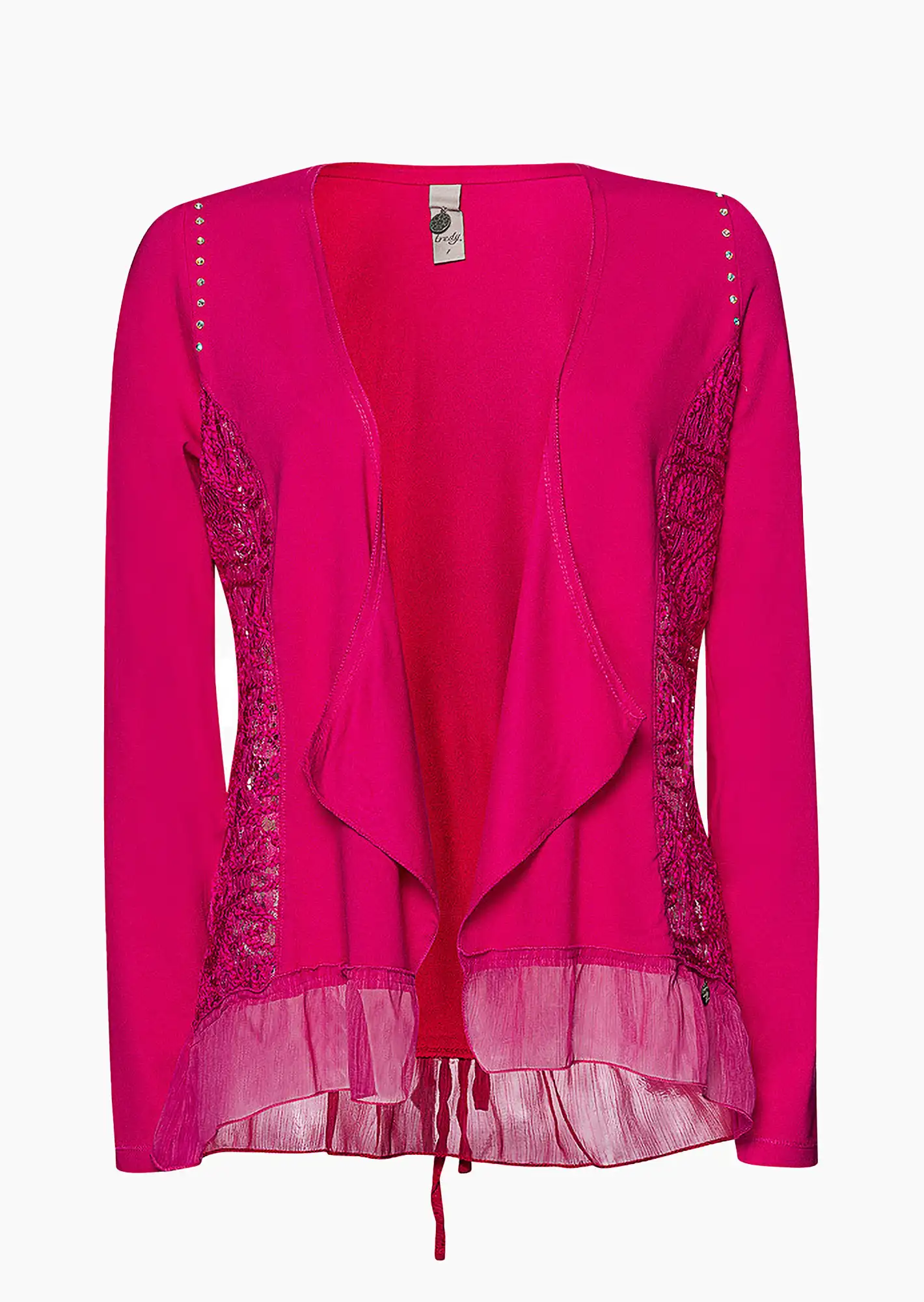 Shirtjacke mit Schnürung, very berry