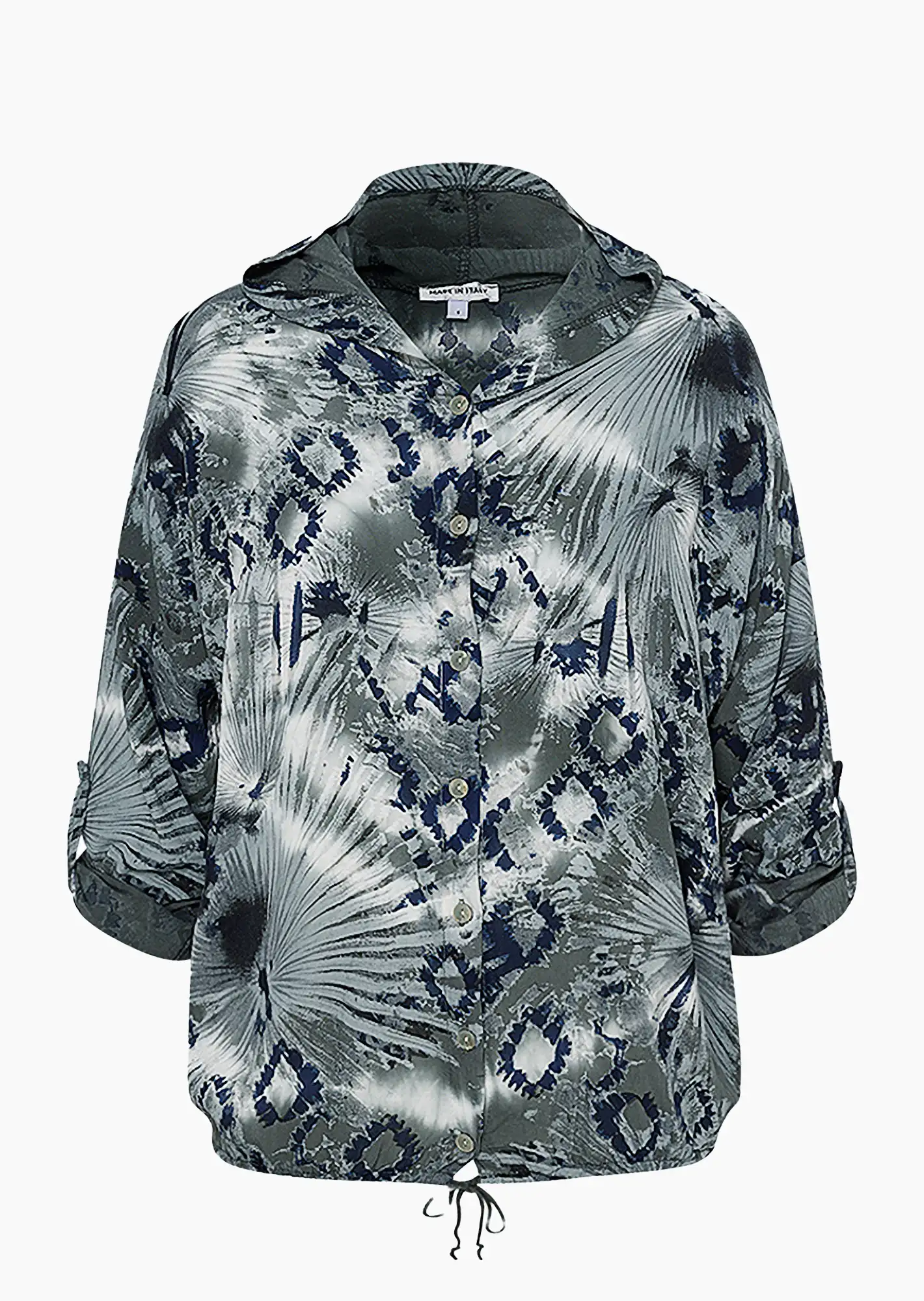 Bluse im Alloverprint, oliv