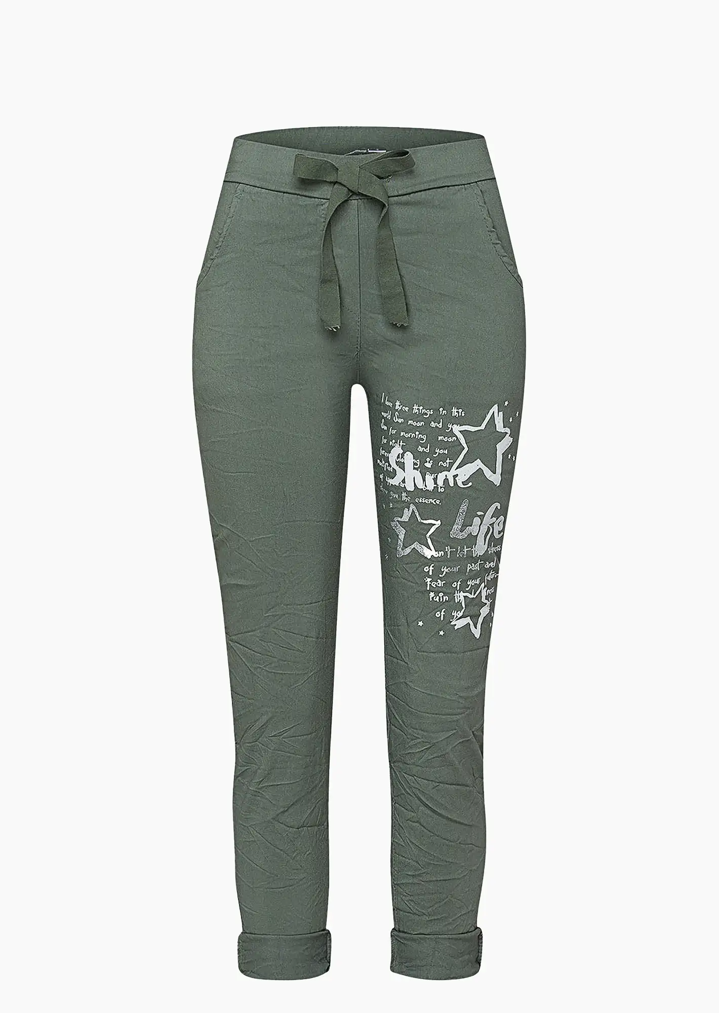 Joggpants mit Lettering, khaki
