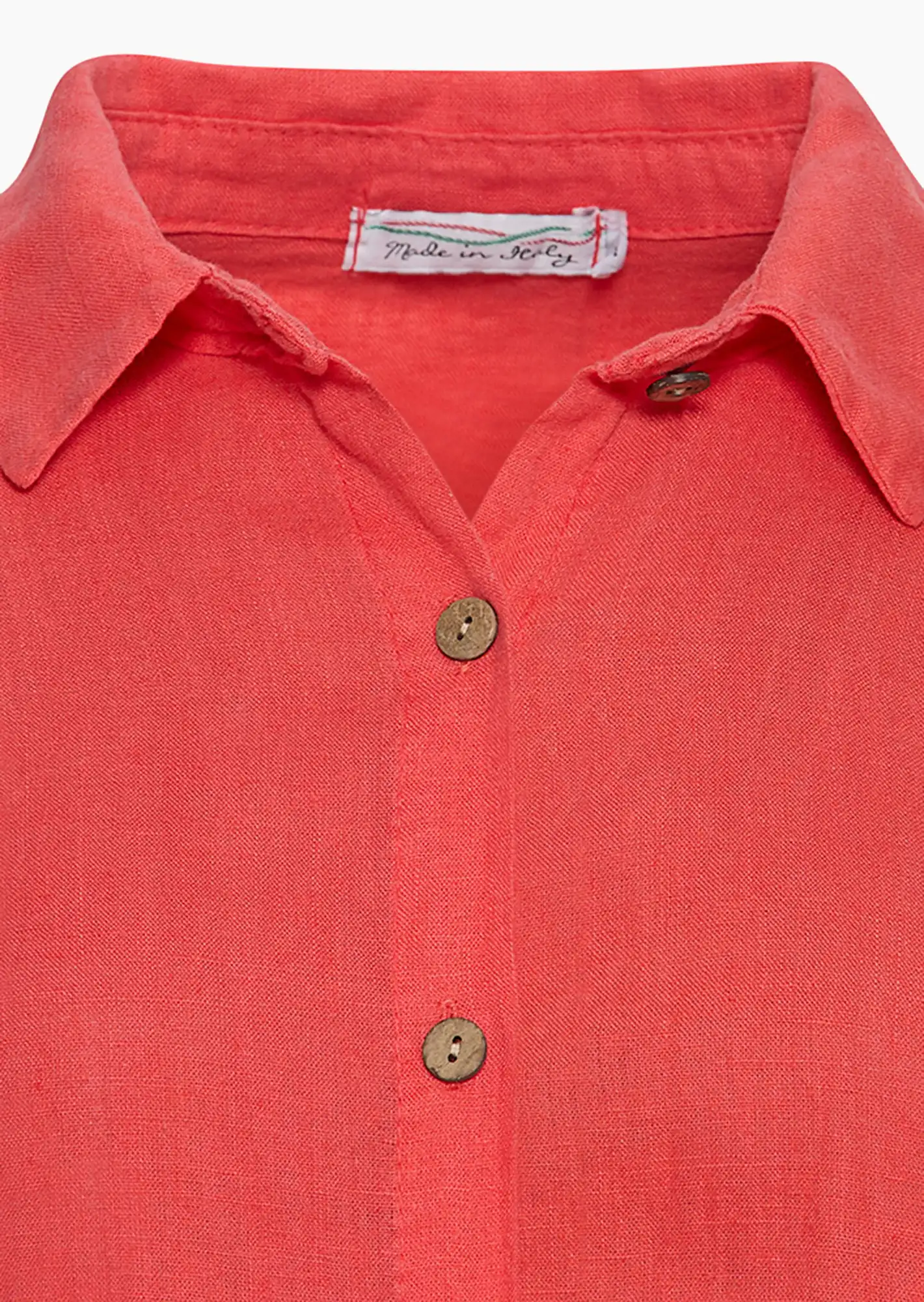 leichte Bluse mit Leinen, koralle