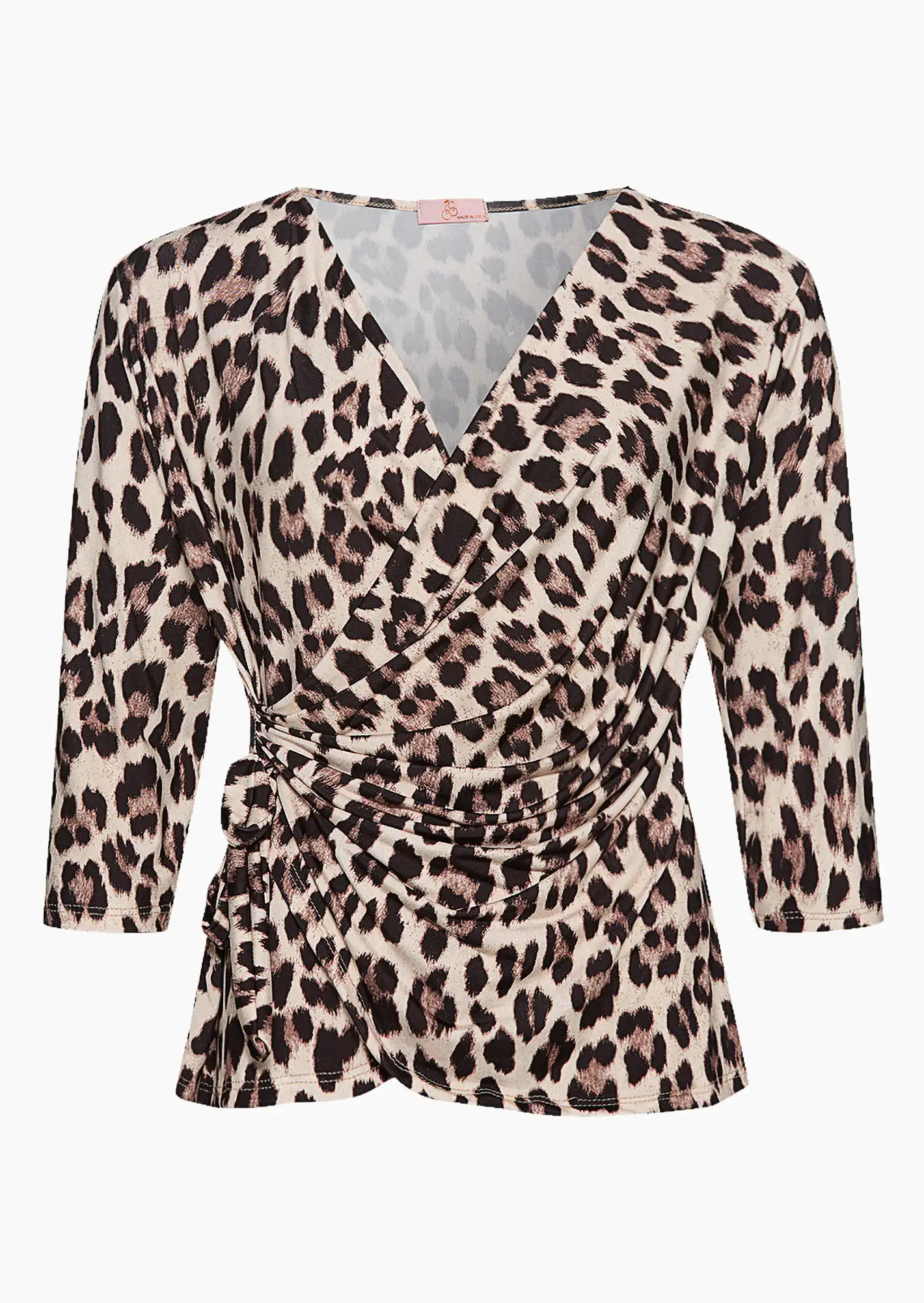 Shirt mit Raffung, crema-schwarz