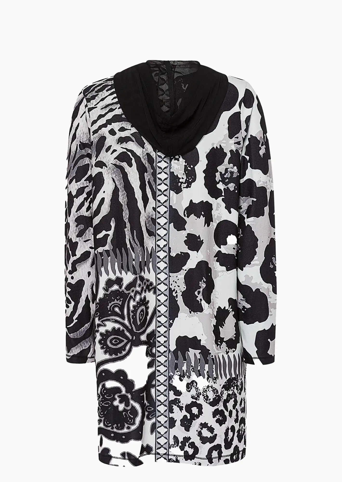 Shirt 'Ornamente', schwarz-grau