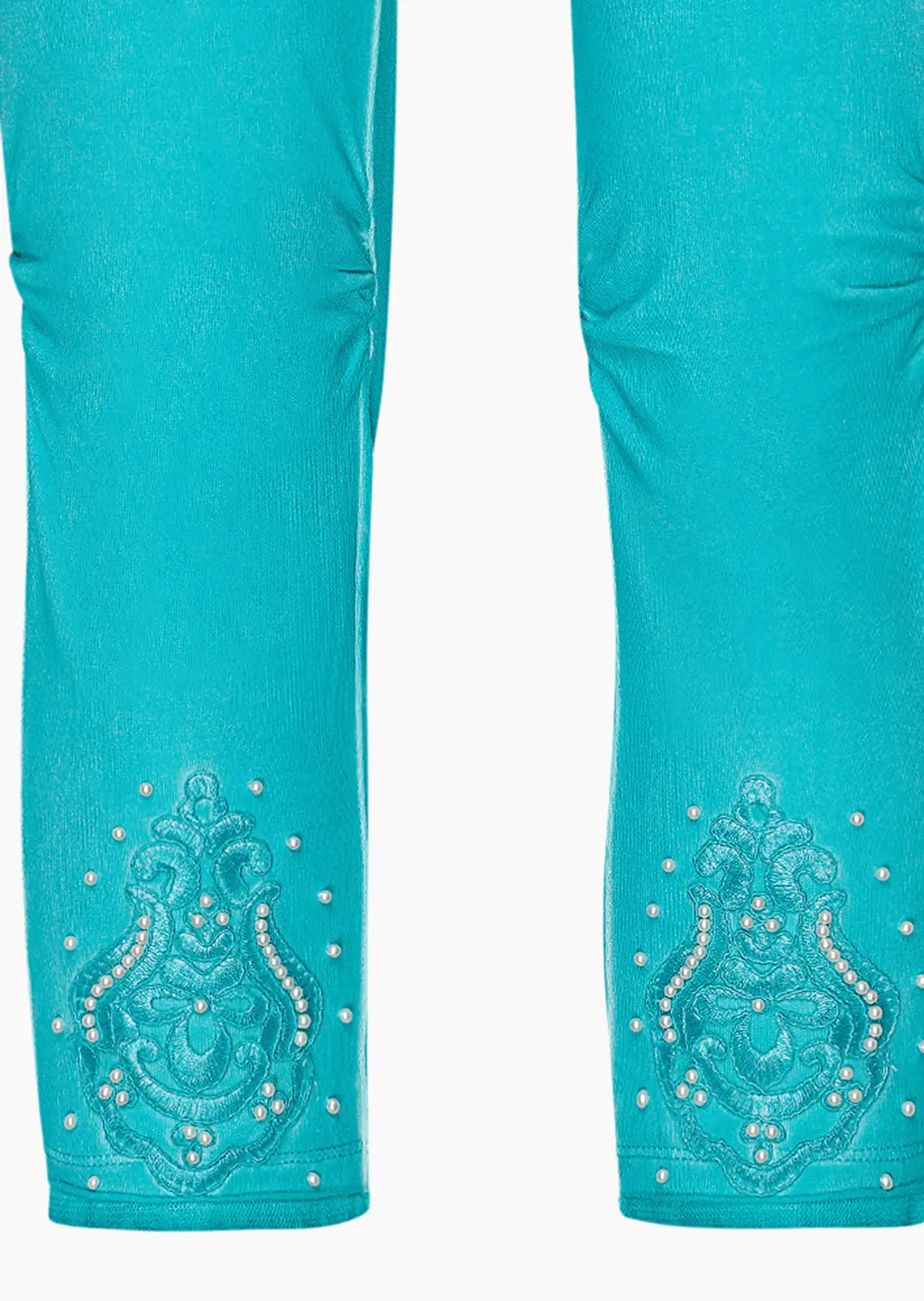 Leggings mit Perlchen, blue fluro