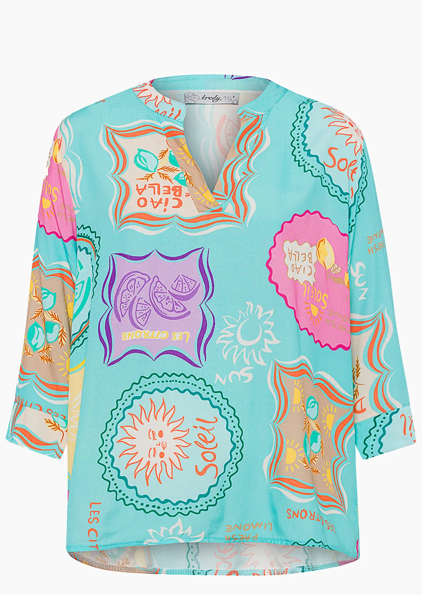 Bluse 'Summervibes', türkis
